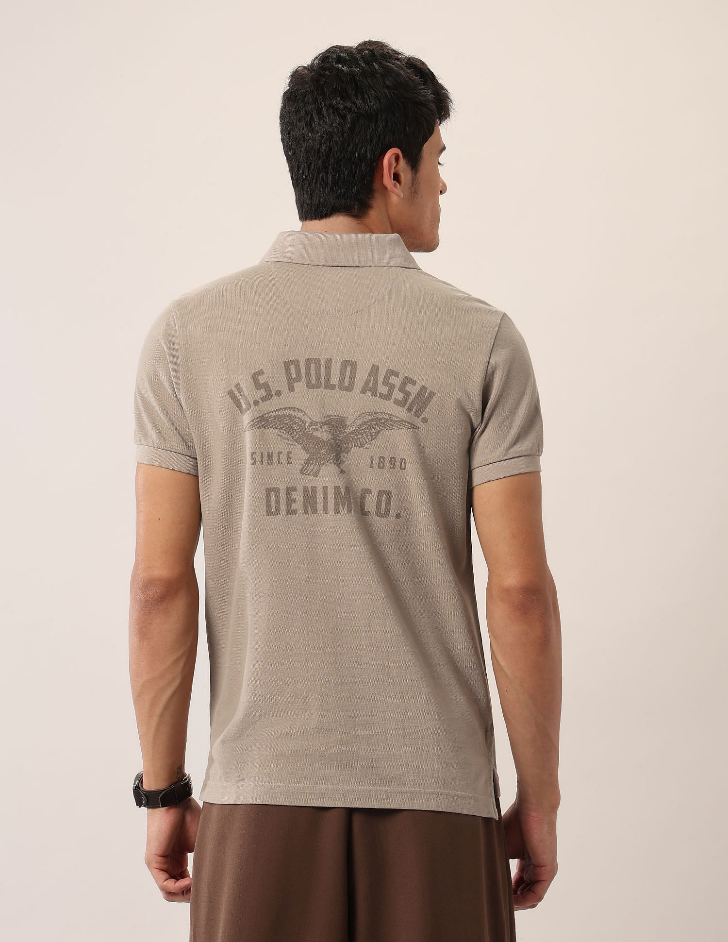 U.S. Polo Assn. Denim Co. Brand Printed Muscle Fit Polo Shirt