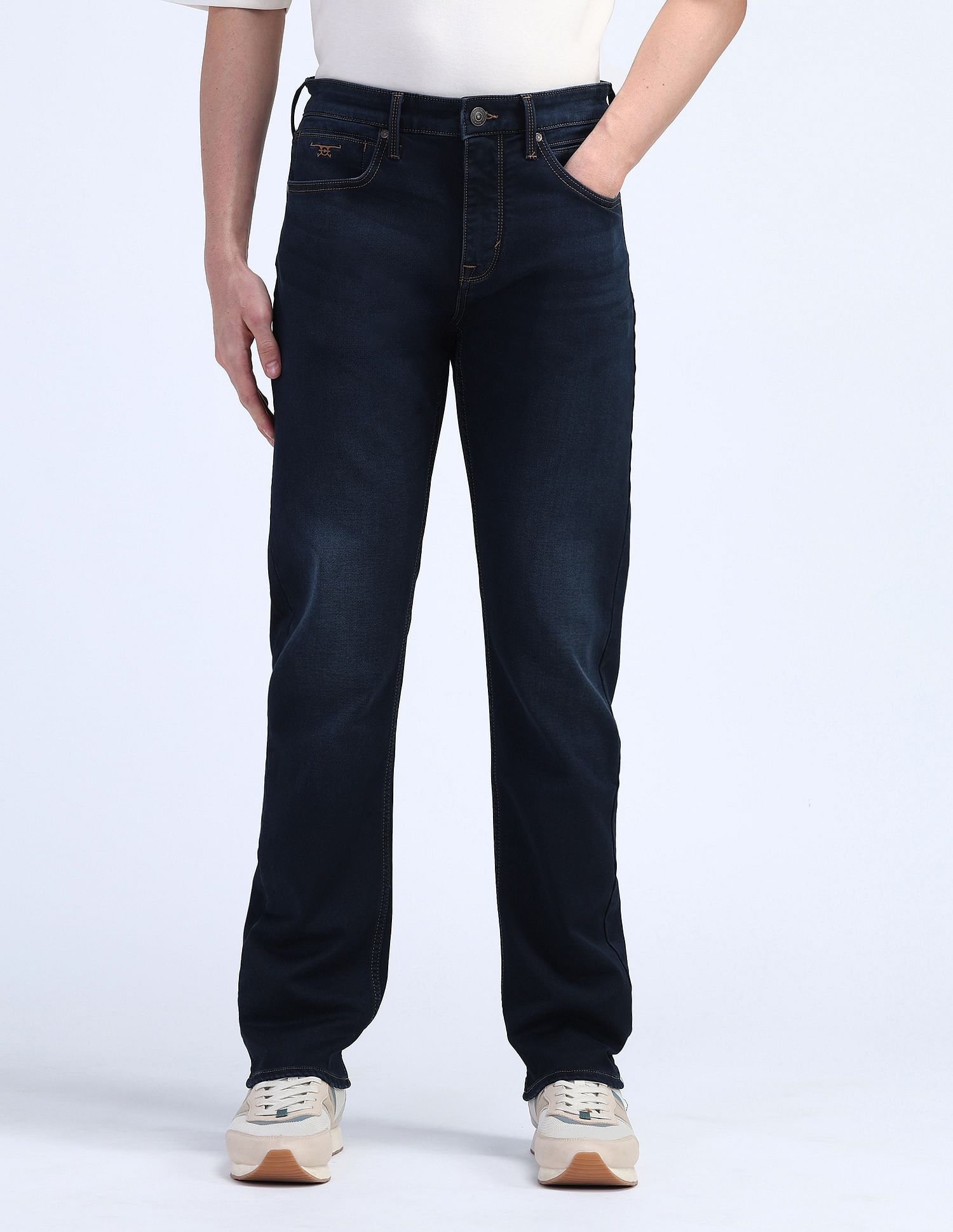 Flying Machine F-Jango Straight Fit Washed Jeans