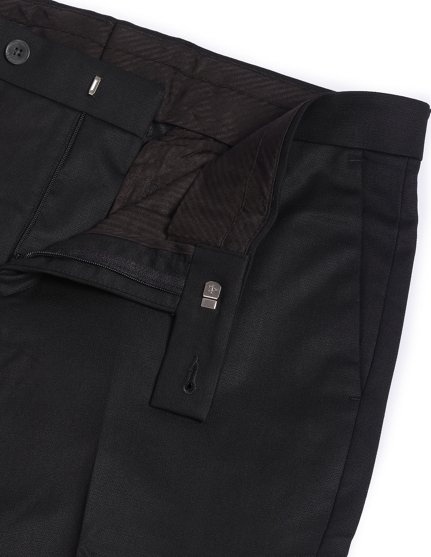 Arrow Solid Hudson Tailored Fit Trousers