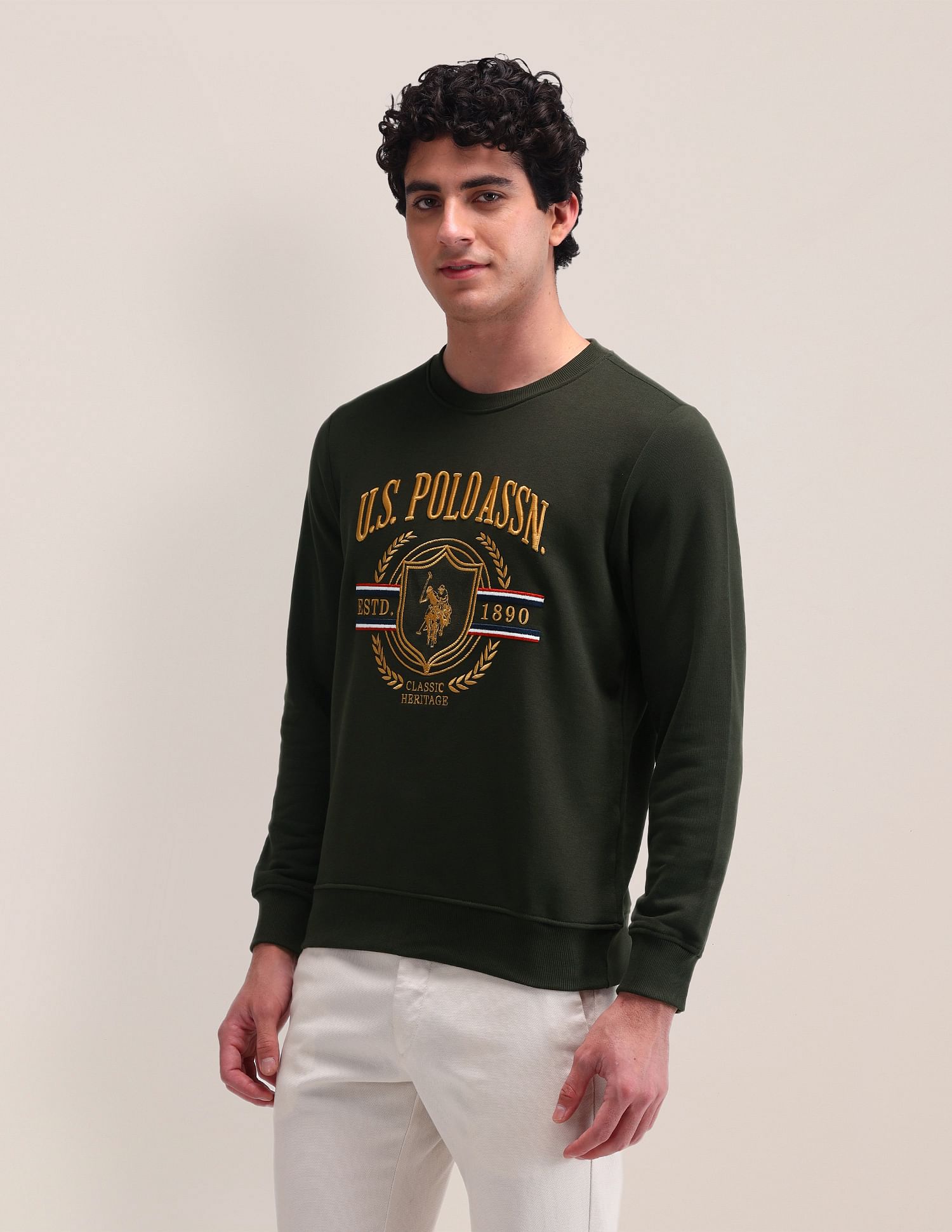 U.S. Polo Assn. Brand Printed Regular Fit Sweatshirt