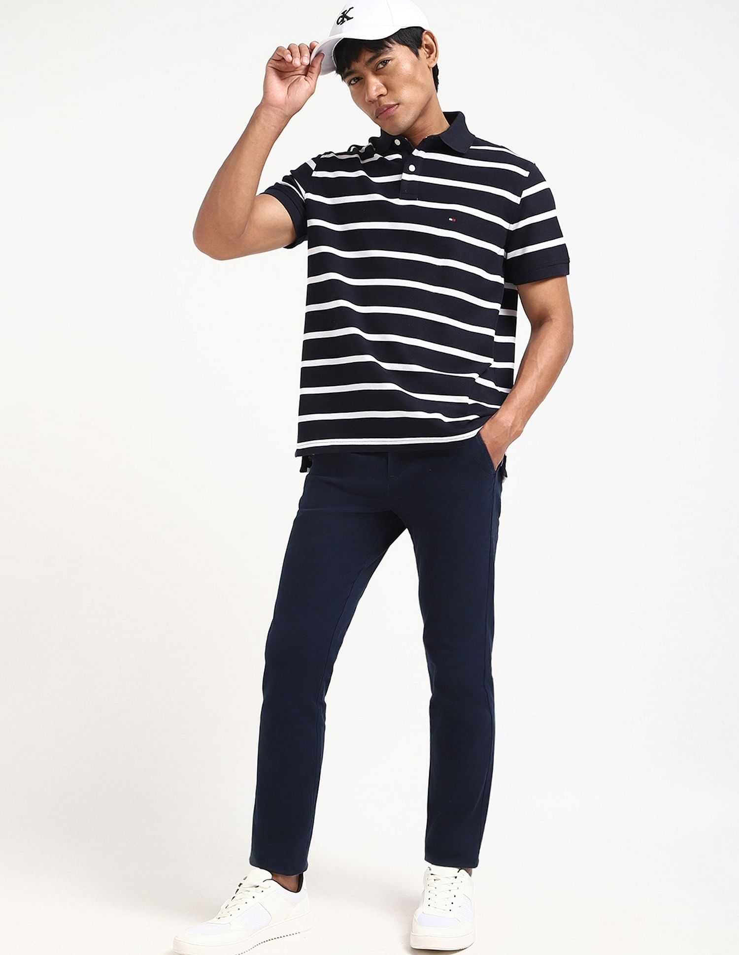 Tommy Hilfiger Striped Regular-Fit Cotton Polo Shirt