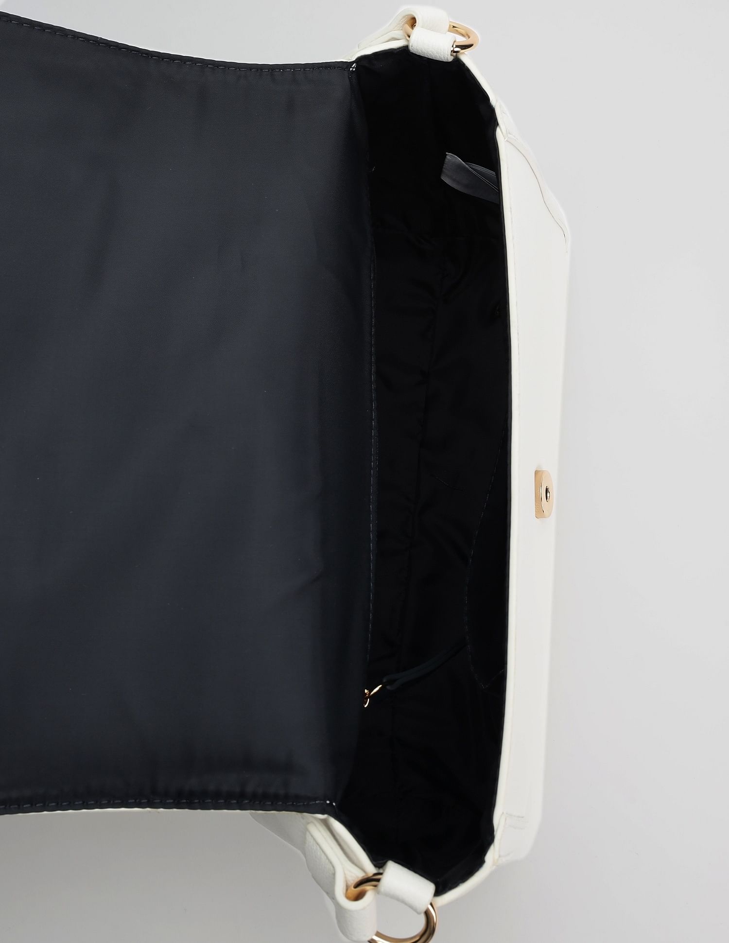 Tommy Hilfiger Solid White Pu Sling Bag