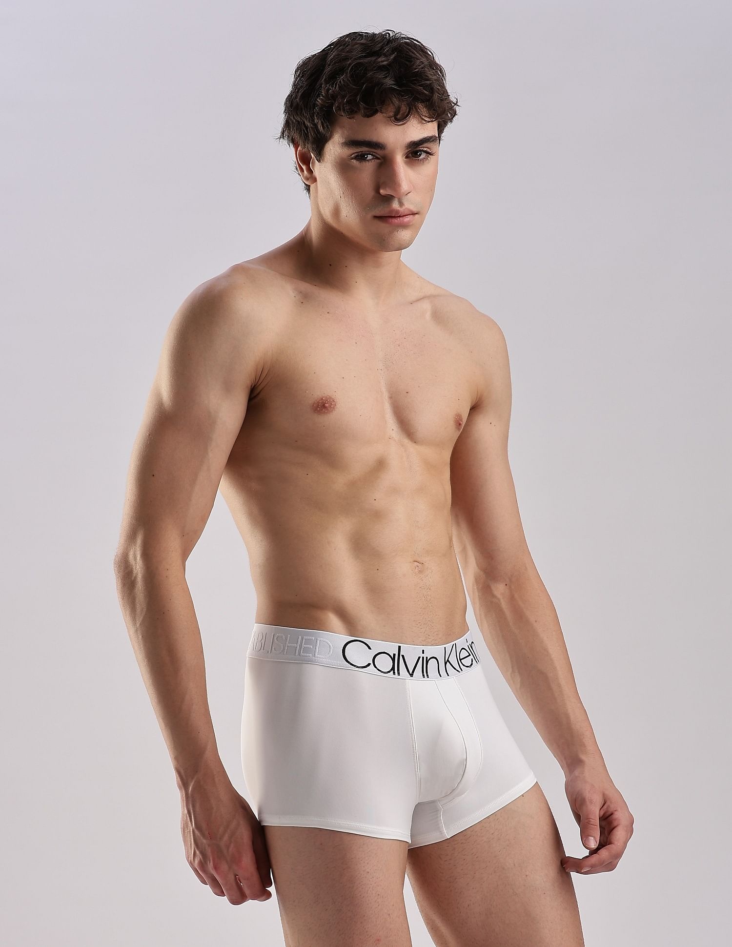 Calvin Klein Underwear Low Rise Solid Off-White Trunks