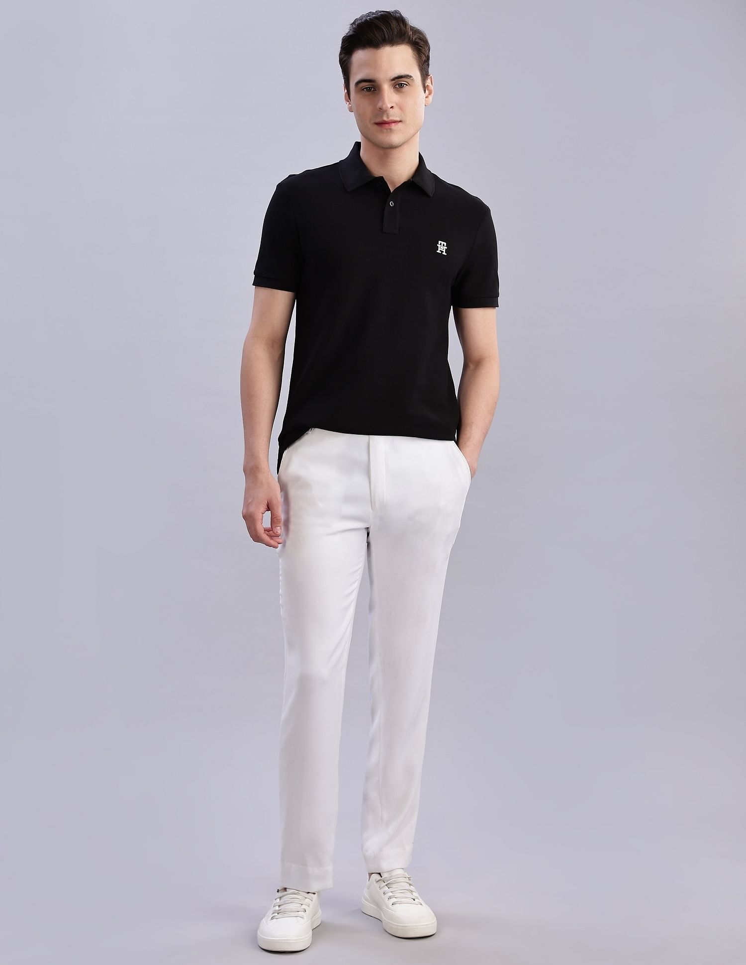 Tommy Hilfiger Solid Regular-Fit Cotton Polo Shirts