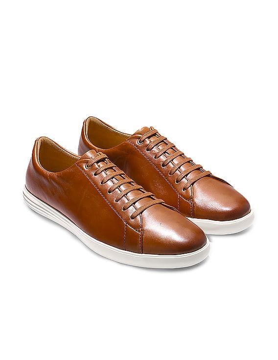 Buy Cole Haan Men Tan Grand Crosscourt Lace Up Sneaker