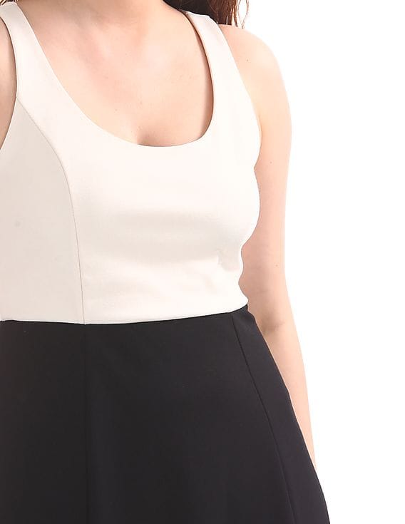 Buy GAP Women Black Fit And Flare Midi Tank Dress In Ponte - NNNOW.com
