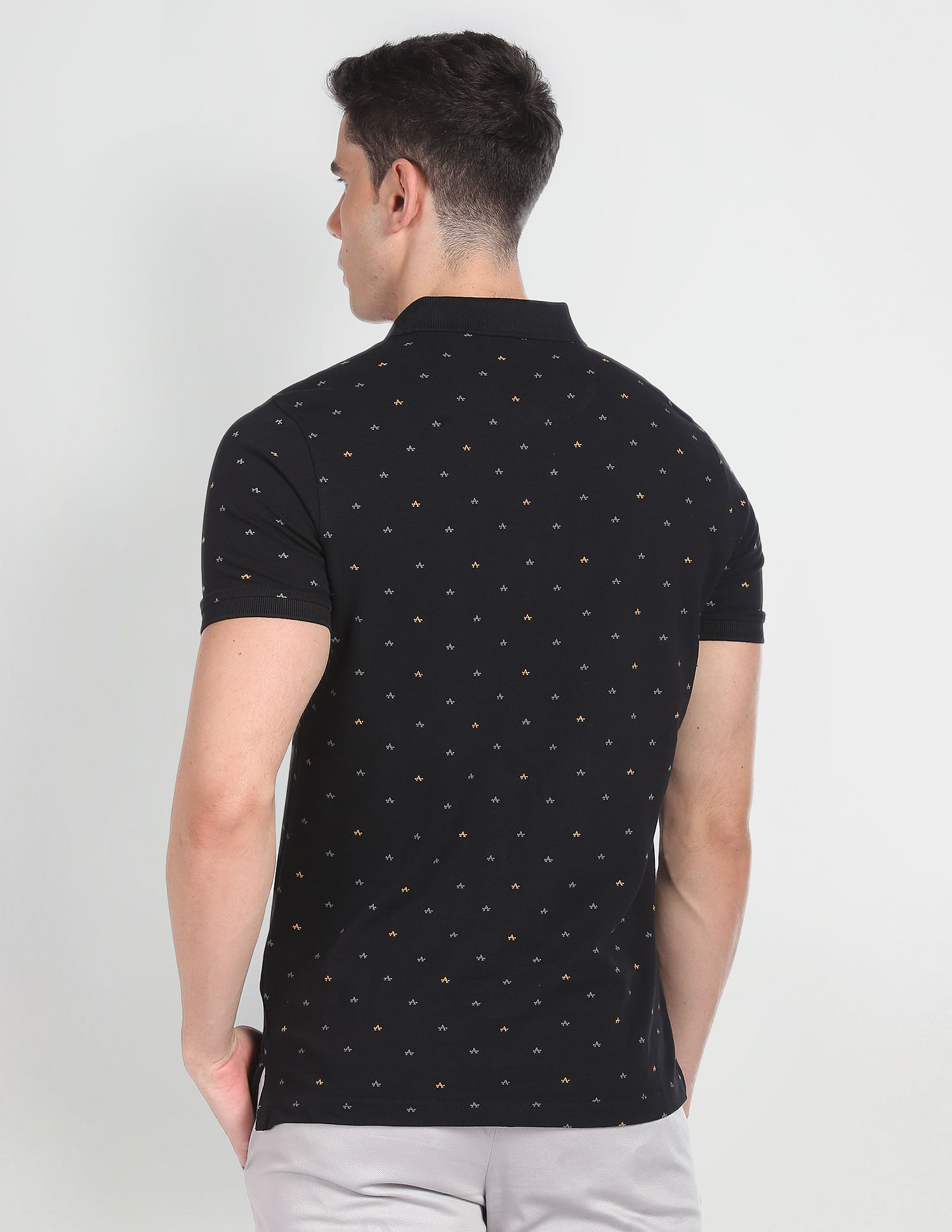 Arrow Sports Brand Print Cotton Polo Shirt