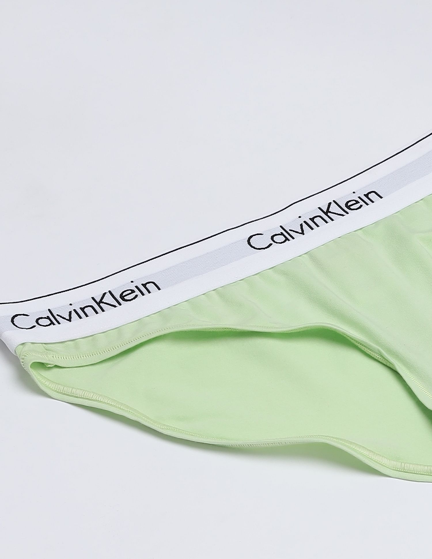 Calvin Klein Underwear Womens Green Solid Panties