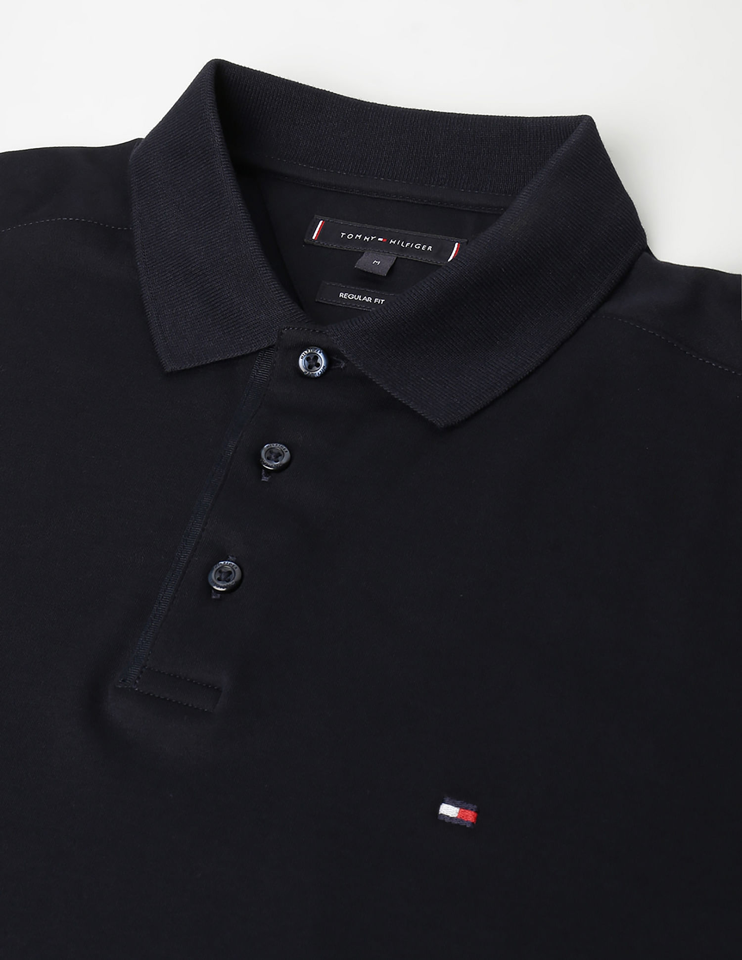 Buy Tommy Hilfiger Pure Cotton Solid Polo Shirt 