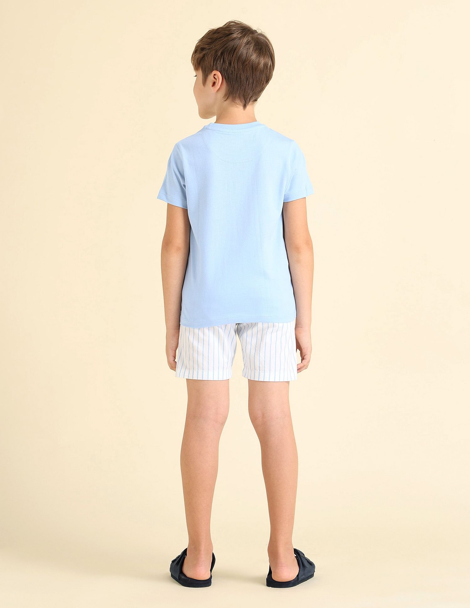 U.S. Polo Assn. Kids Boys Brand Printed Regular Fit T-Shirt