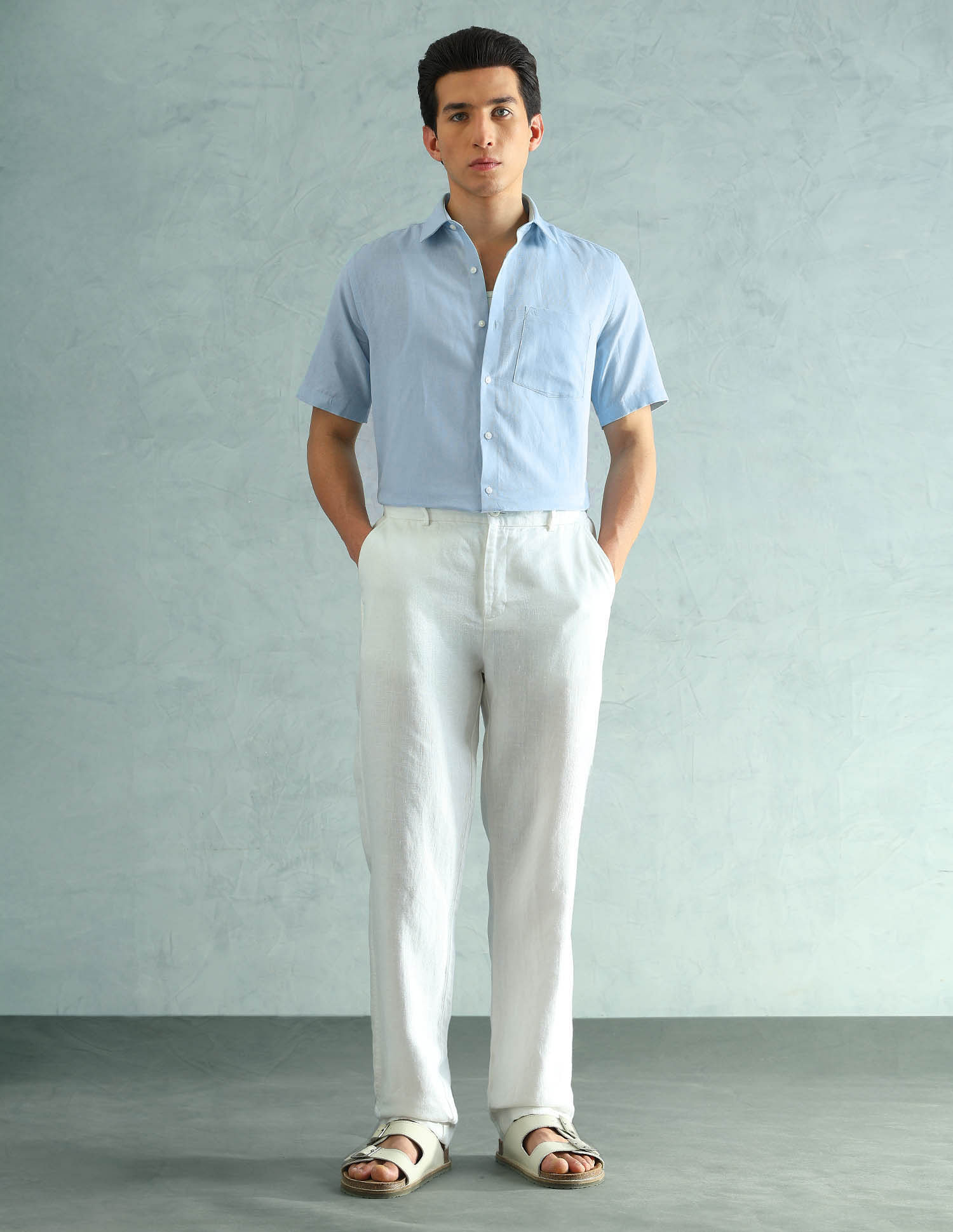 Arrow Cotton Linen Regular Fit Shirt