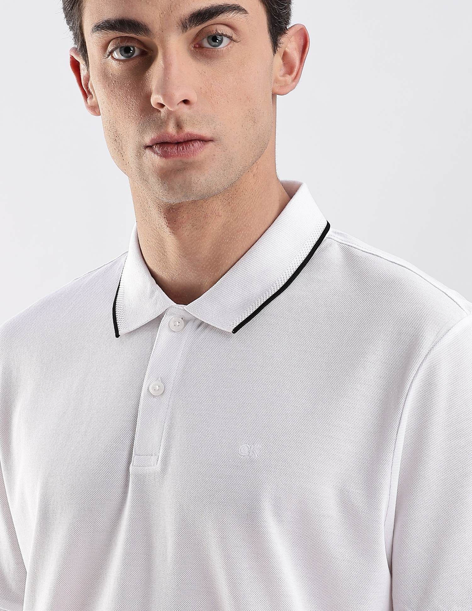 Calvin Klein Jeans Regular-Fit Solid Cotton Polo Shirt