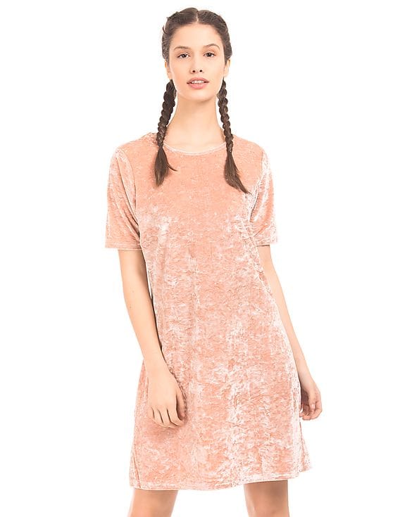 velour shift dress