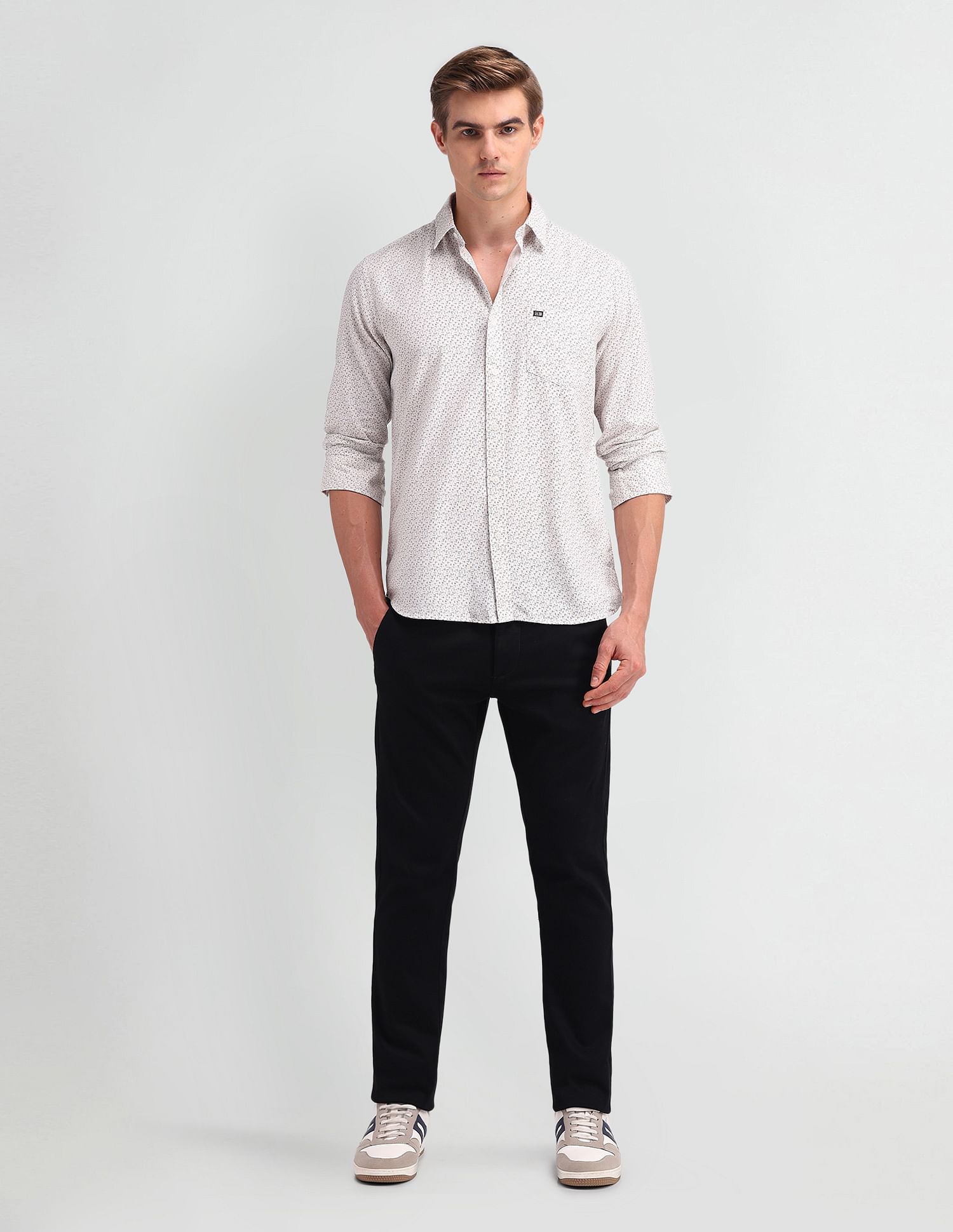 Arrow Sport Abstract Print Cotton Shirt