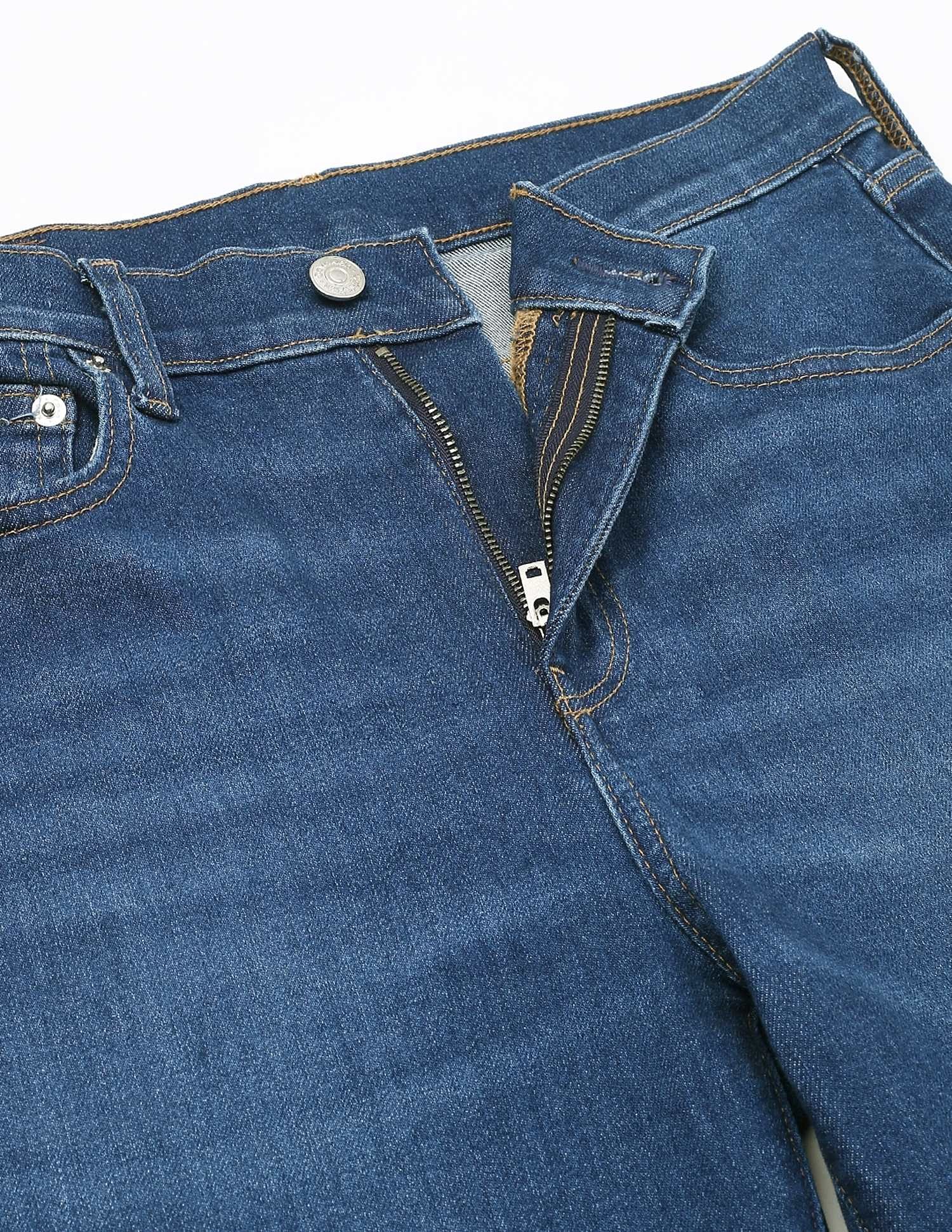Calvin Klein Jeans Mid-Wash Flared-Fit Mid Rise Jeans