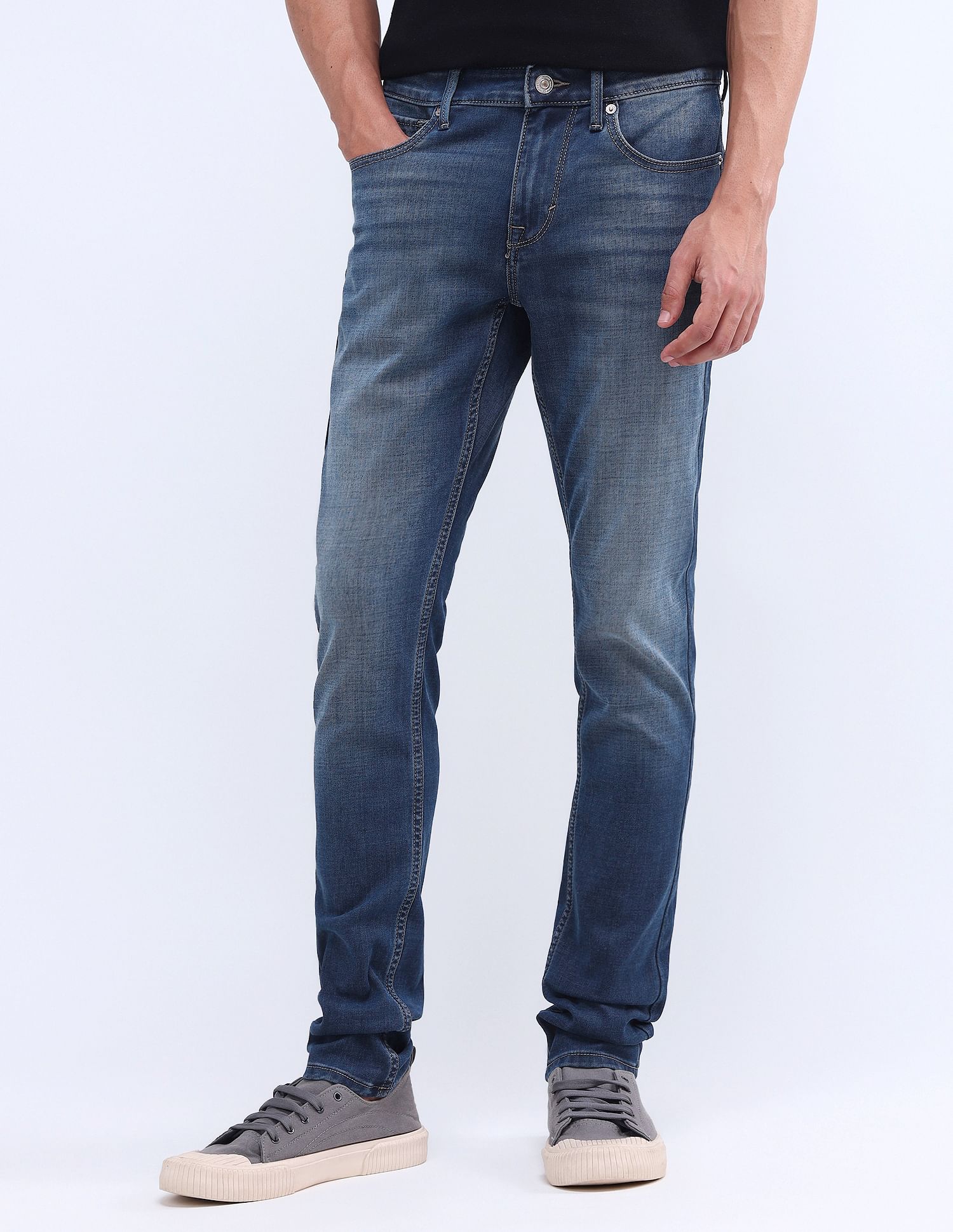 Flying Machine Jackson Super Skinny Whiskered Jeans