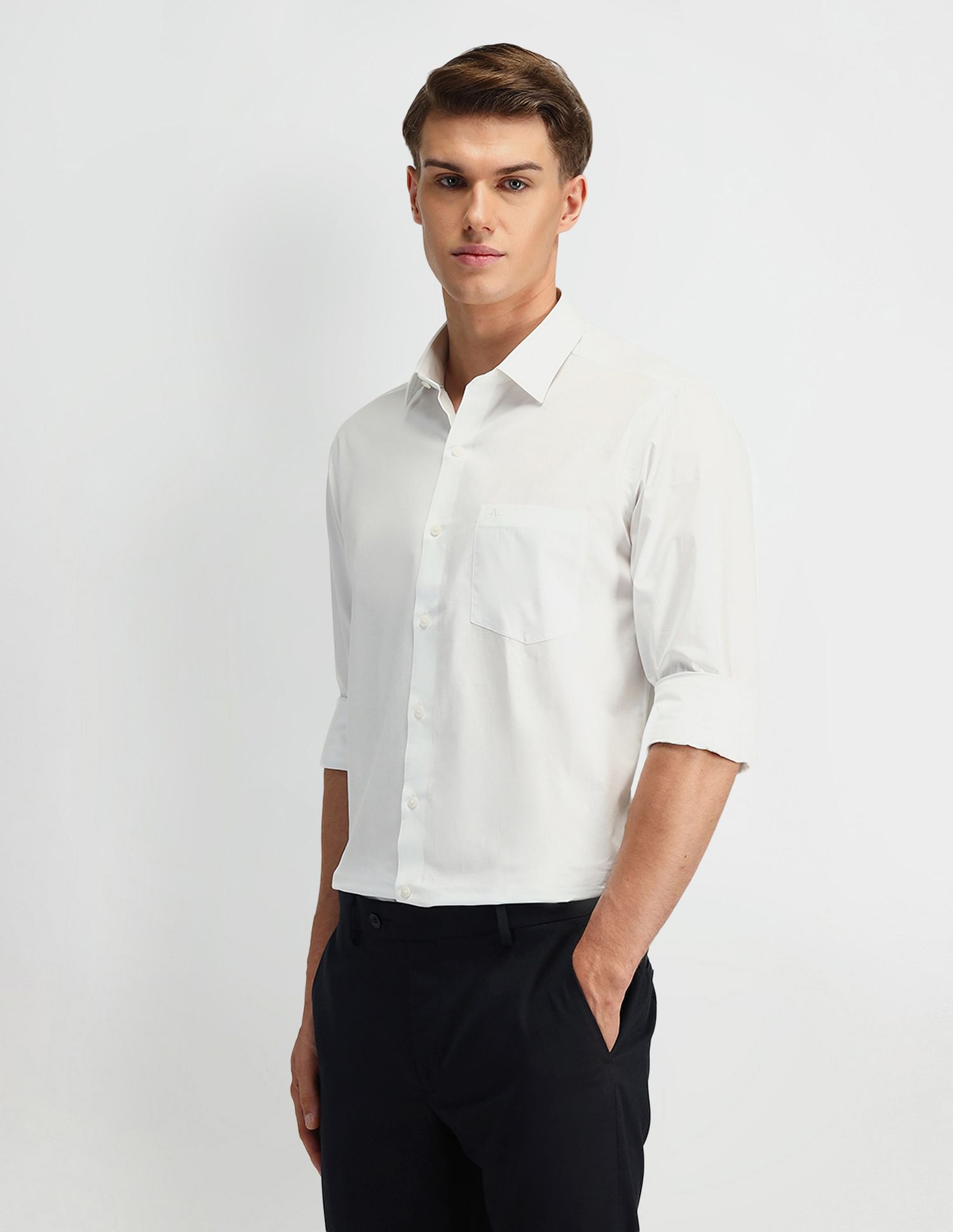 Arrow Manhattan Slim Fit Cotton Shirt