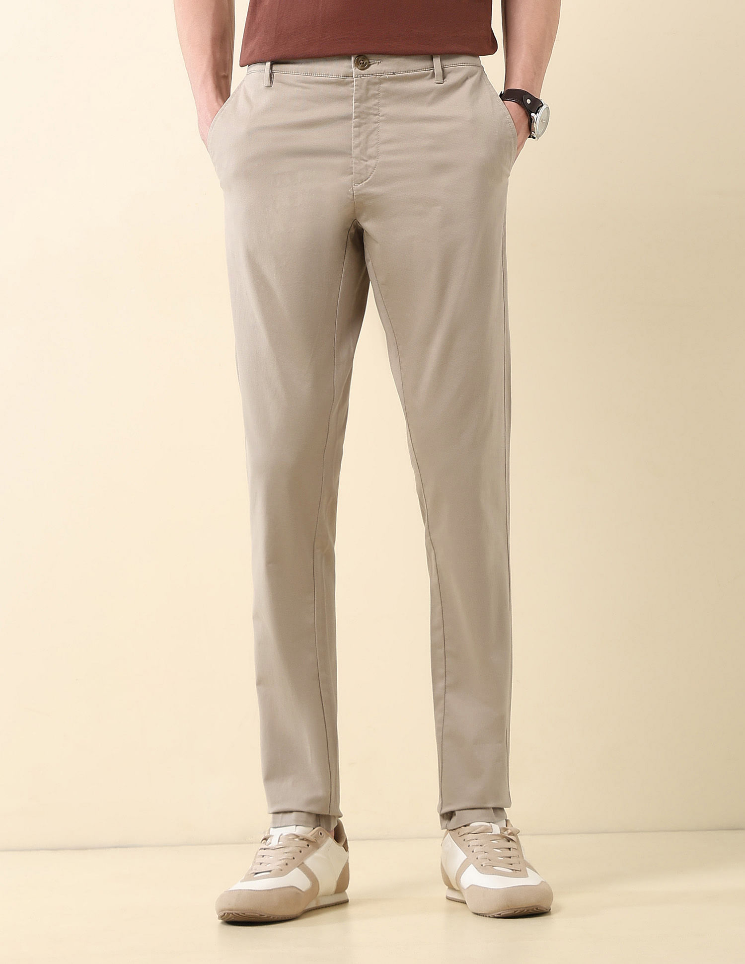 U.S. Polo Assn. Textured Austin Slim Fit Trousers