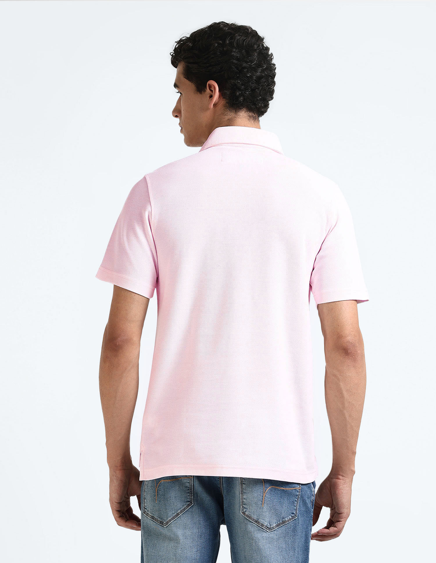 Flying Machine Cotton Solid Polo Shirt