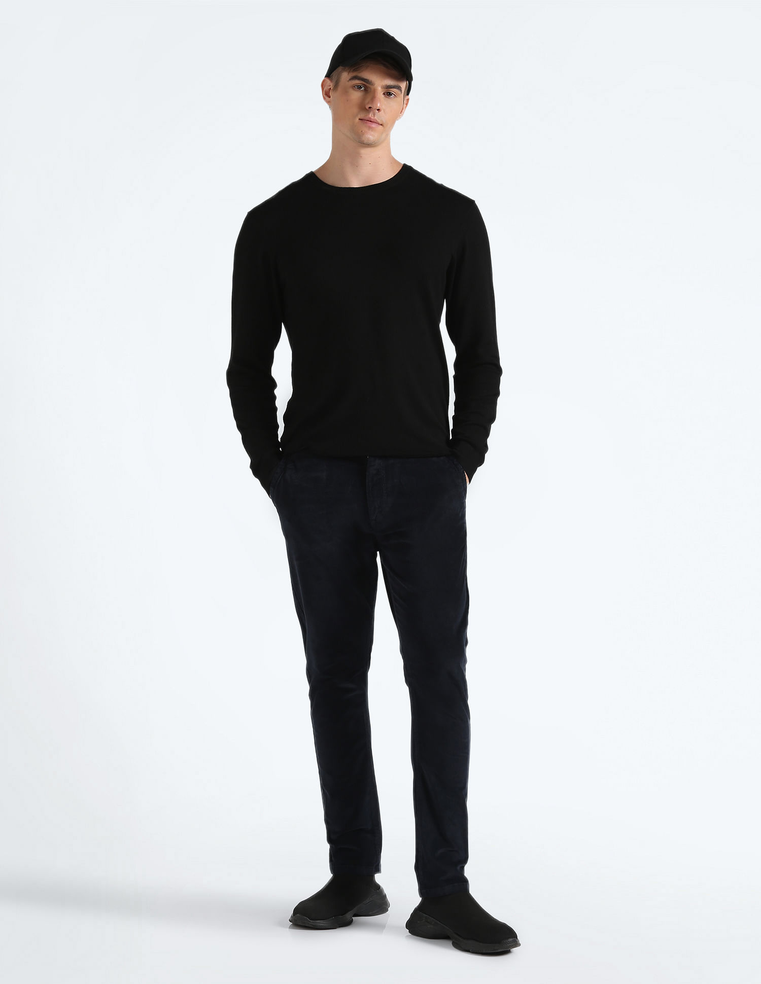 Flying Machine Corduroy Solid Trousers