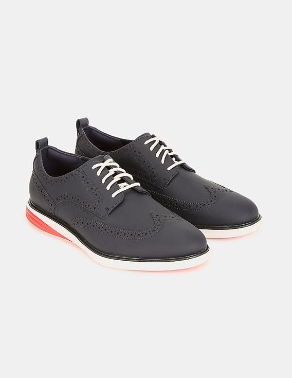 Buy Cole Haan Men Navy GrandEvØlution Short Wingtip Derby  display picture 1