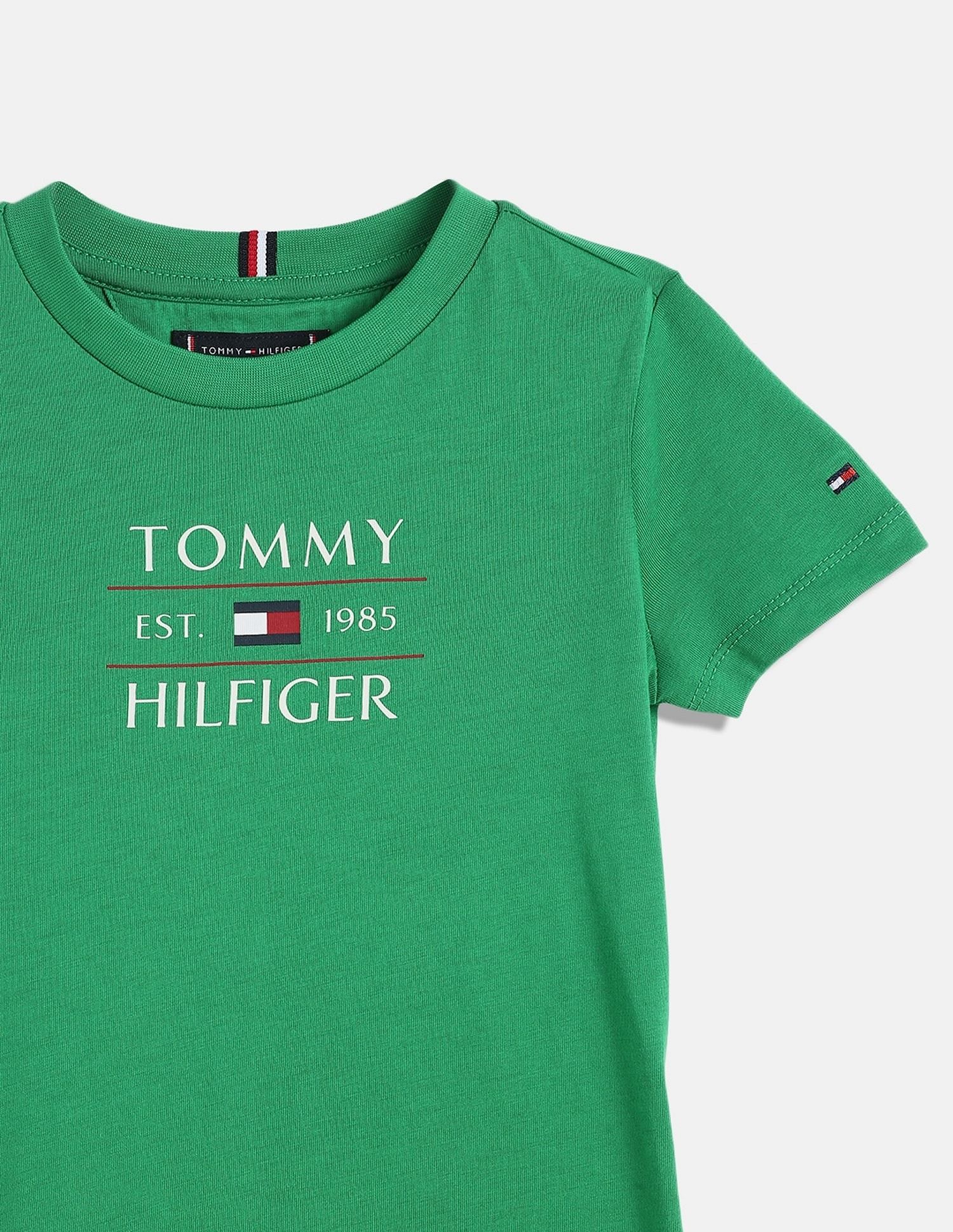 Tommy Hilfiger Kids Boys Logo Regular-Fit Cotton T-Shirt