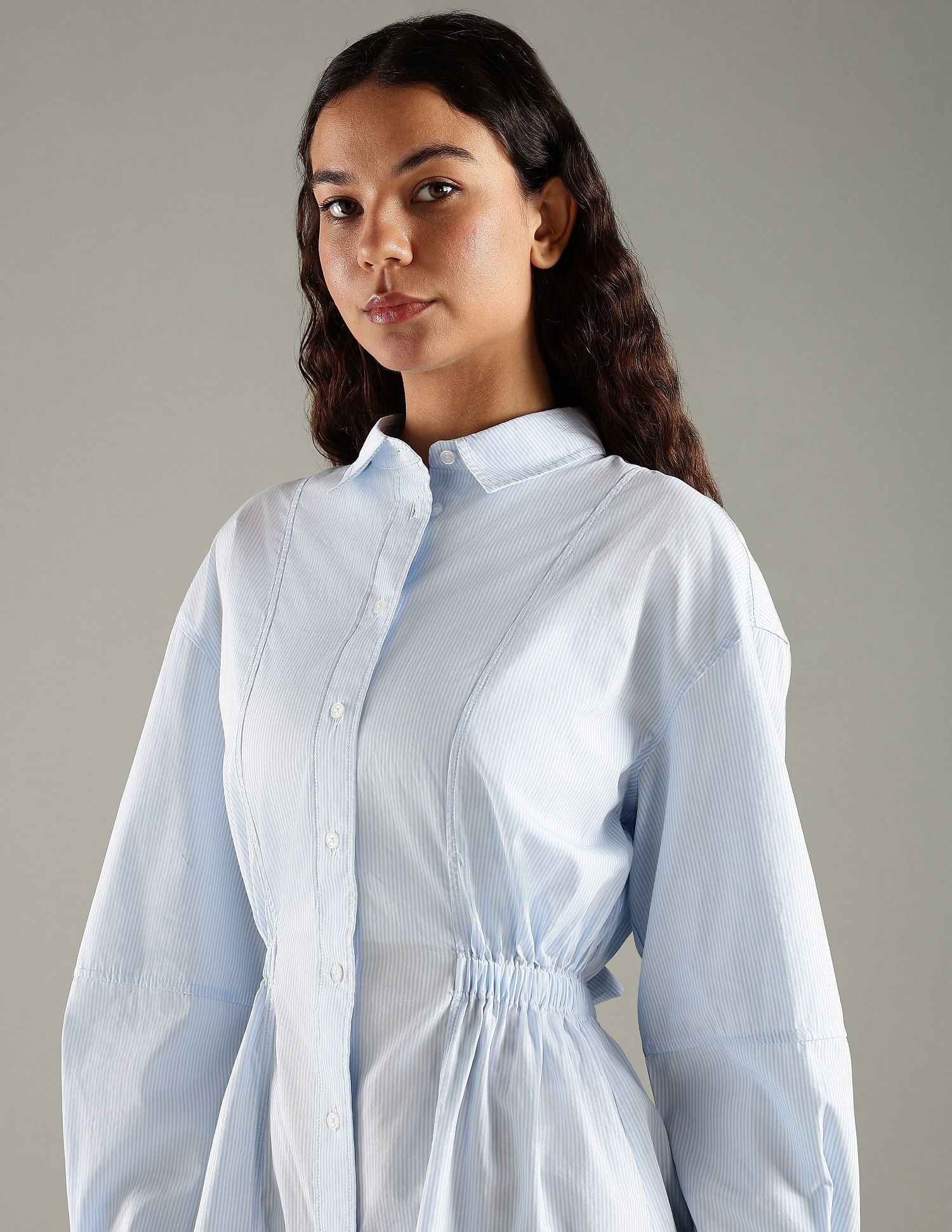 Tommy Hilfiger Cotton Spread Collar Shirt Dress