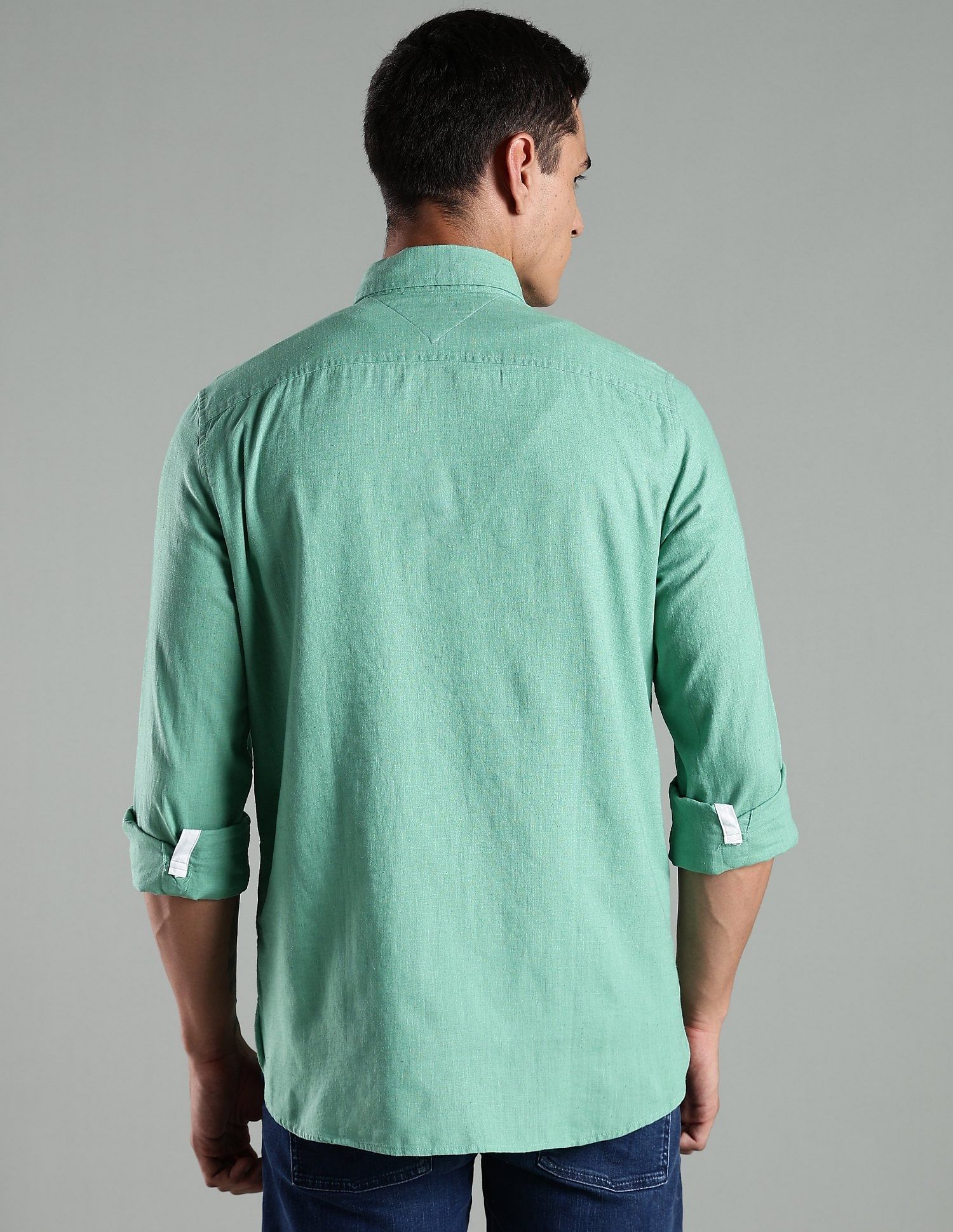Tommy Hilfiger Solid Regular Fit Linen Shirt