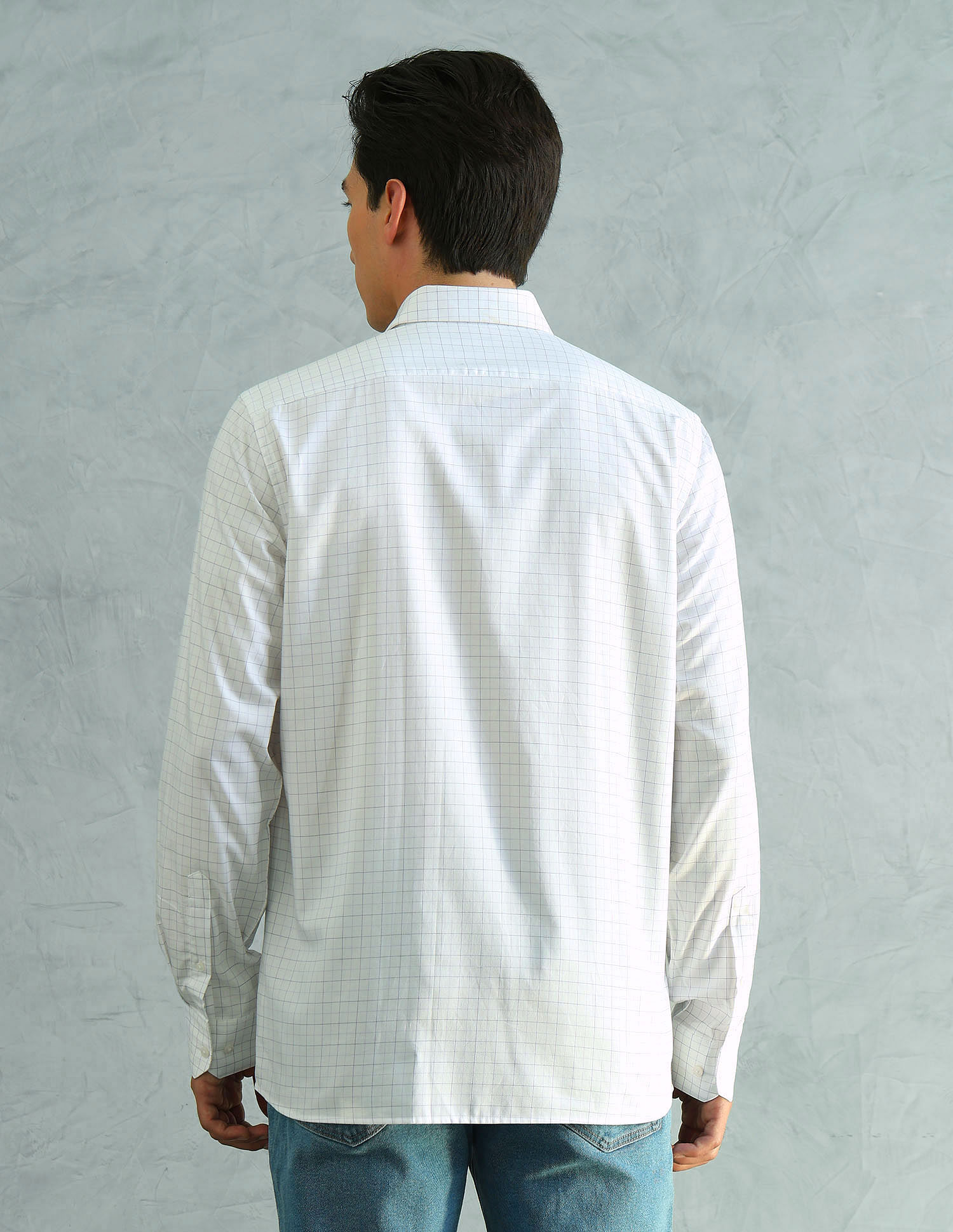 Arrow Slim Fit Checked Smart Formal Shirt
