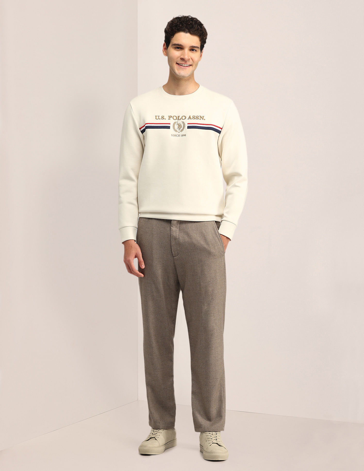 U.S. Polo Assn. Brand Printed Regular Fit Sweatshirt