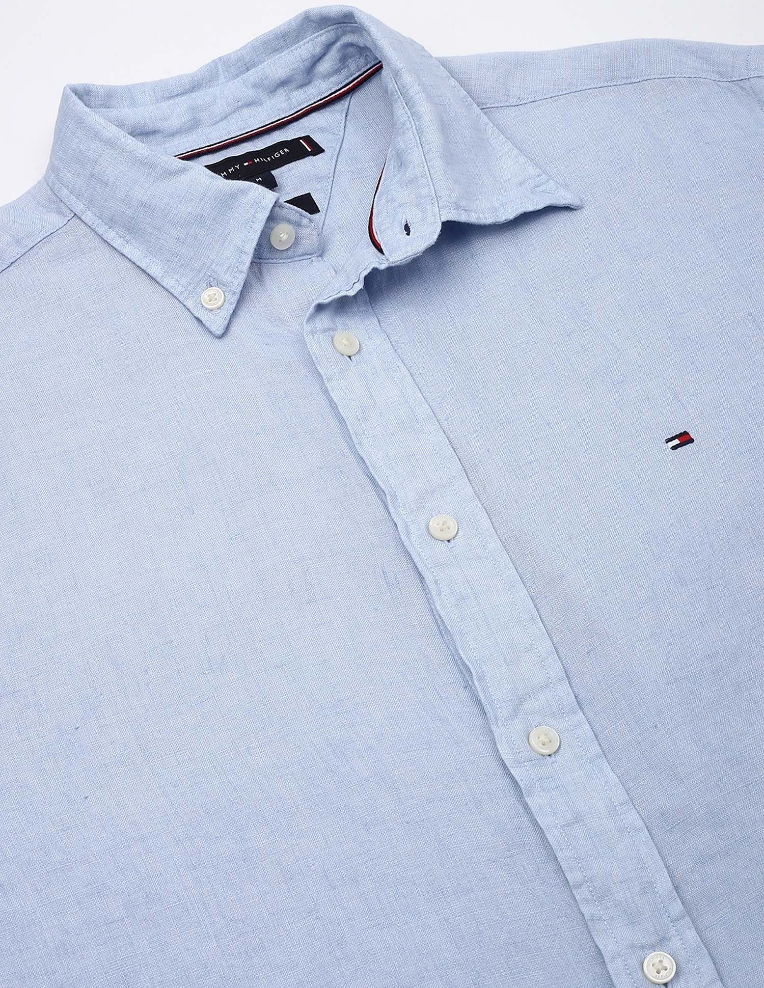 Tommy Hilfiger Solid Regular-Fit Linen Shirt