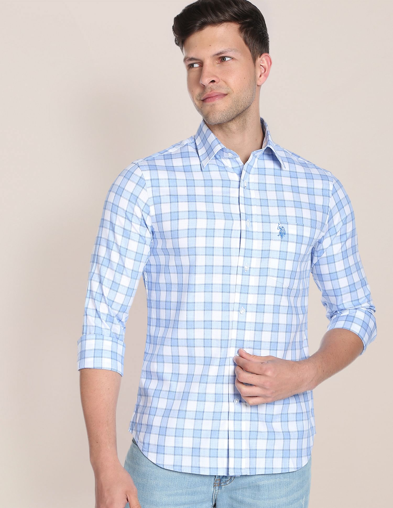 Us polo store check shirts