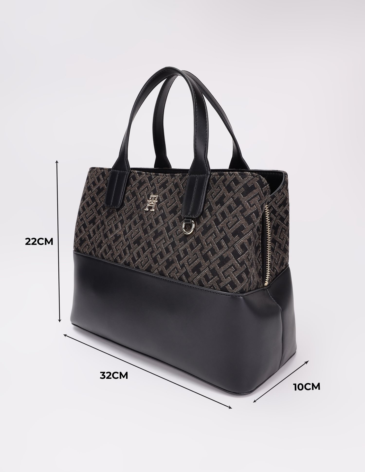 Tommy Hilfiger Logo Brown Pu Handbag