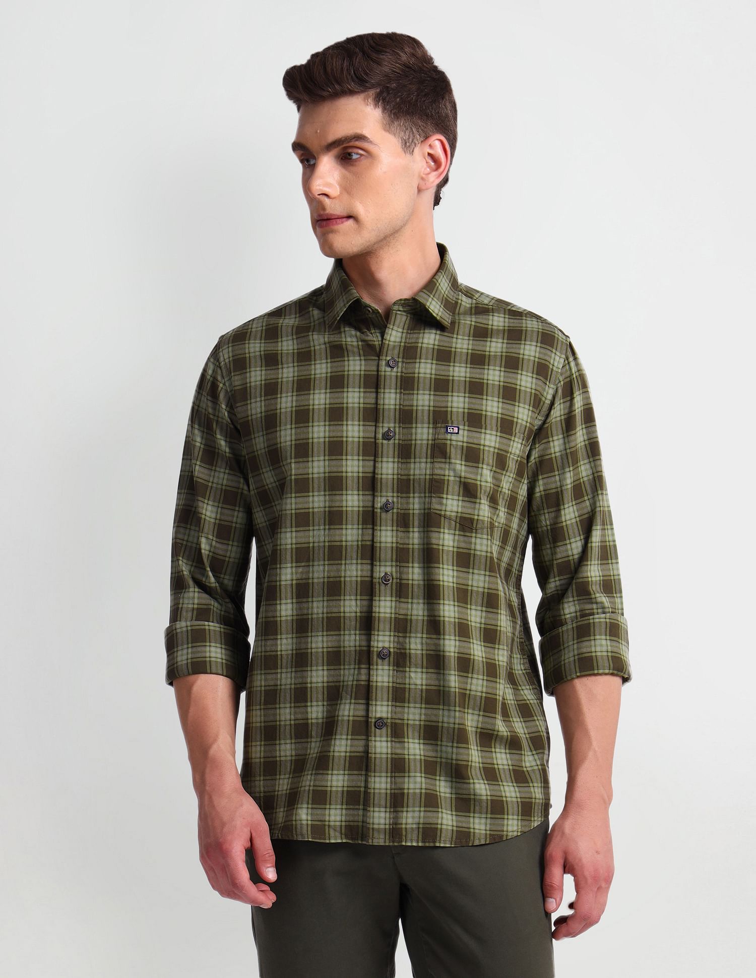 Arrow Sports Tartan Check Cotton Shirt