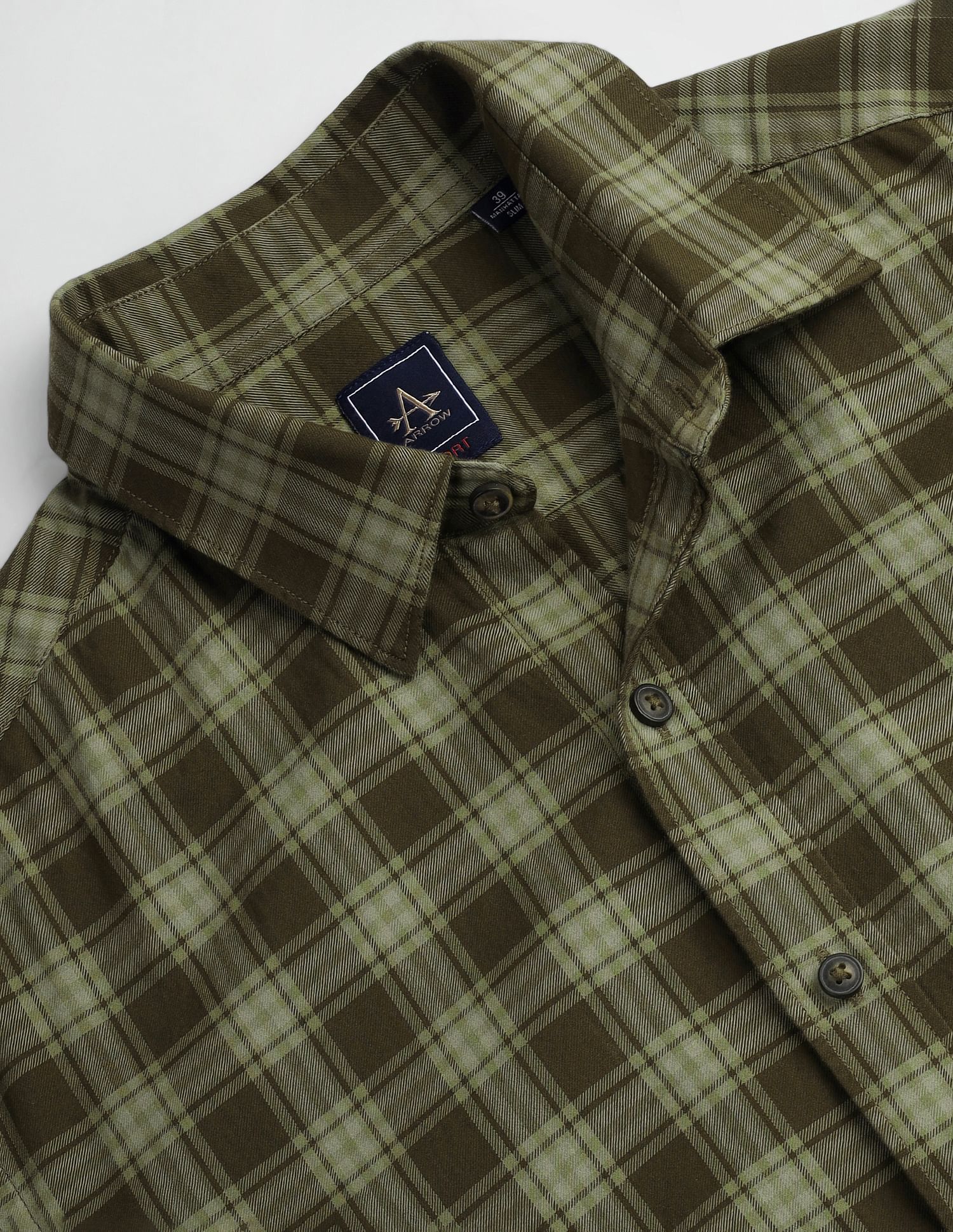 Arrow Sports Tartan Check Cotton Shirt