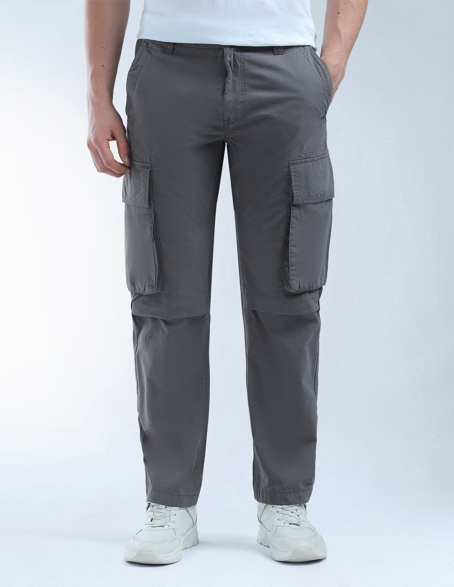 Flying Machine Relaxed Tapered Fit Pure Cotton Cargo