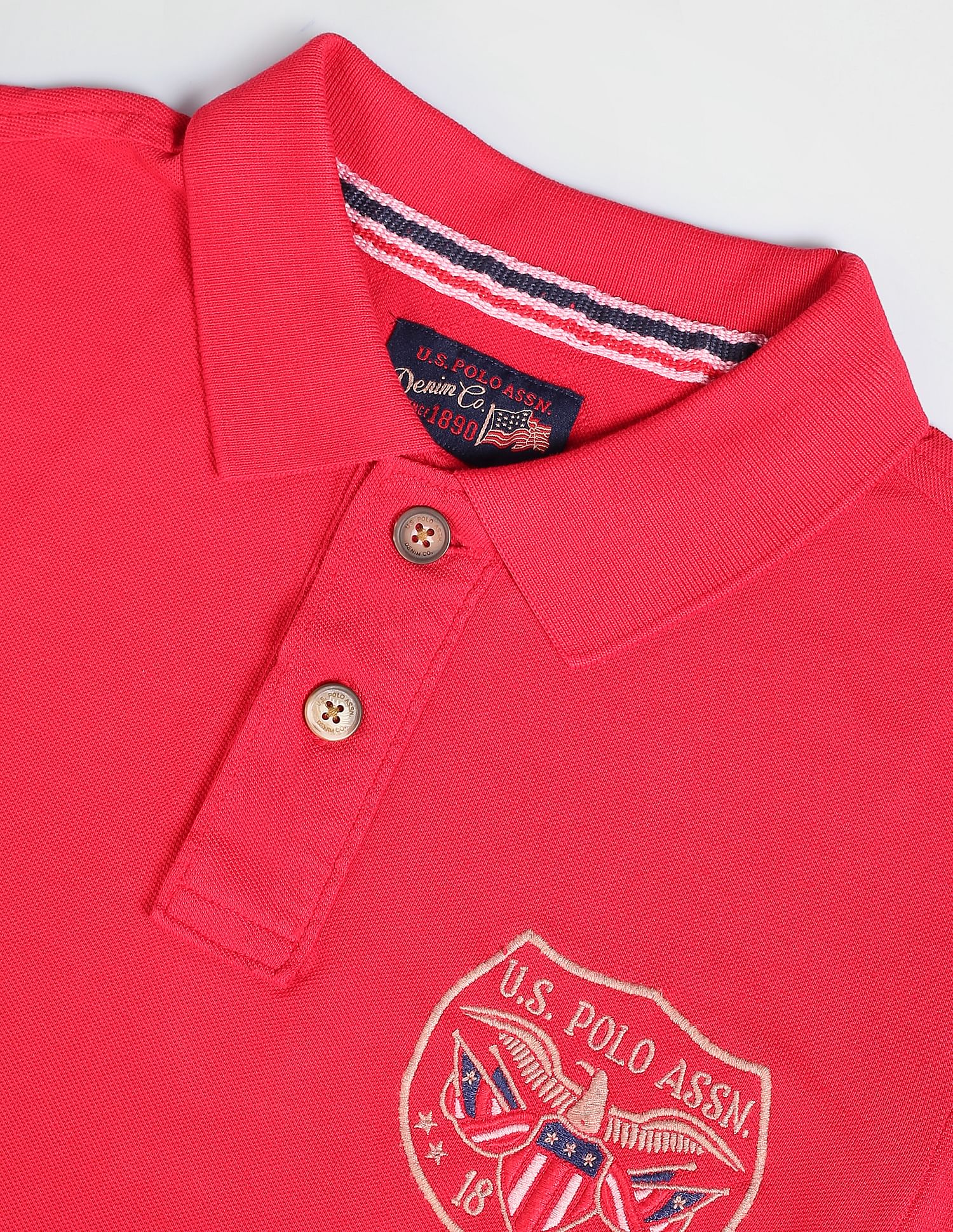 U.S. Polo Assn. Denim Co. Cotton Solid Polo Shirt
