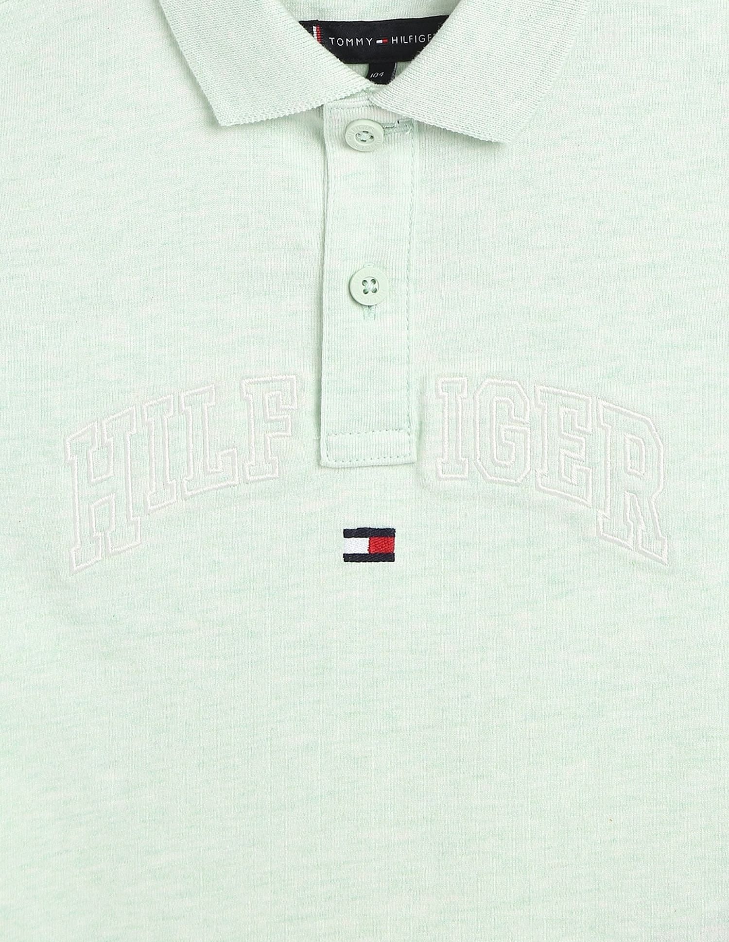 Tommy Hilfiger Kids Boys Logo Regular-Fit Cotton Polo T-Shirt