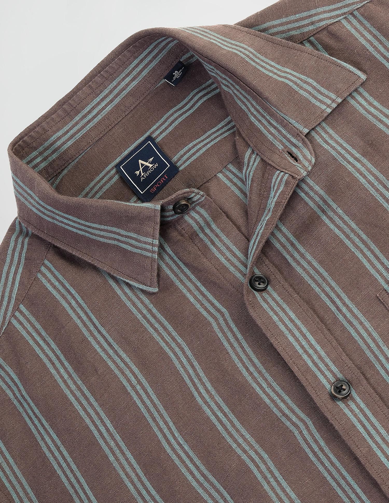 Arrow Sports Linen Blend Slim Fit Shirt