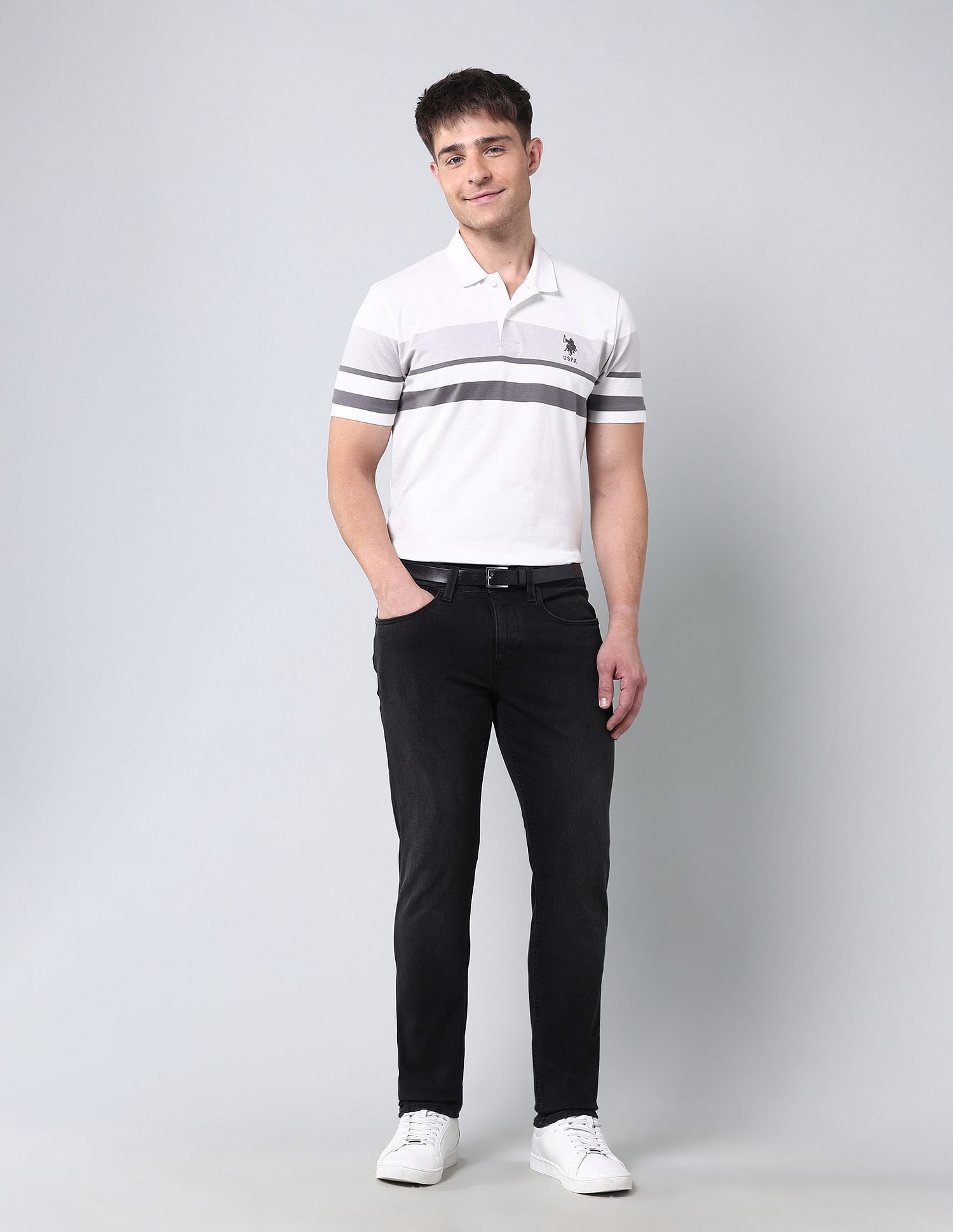 U.S. Polo Assn. Denim Co. Brandon Slim Tapered Fit Bi Stretch Authentic Jeans