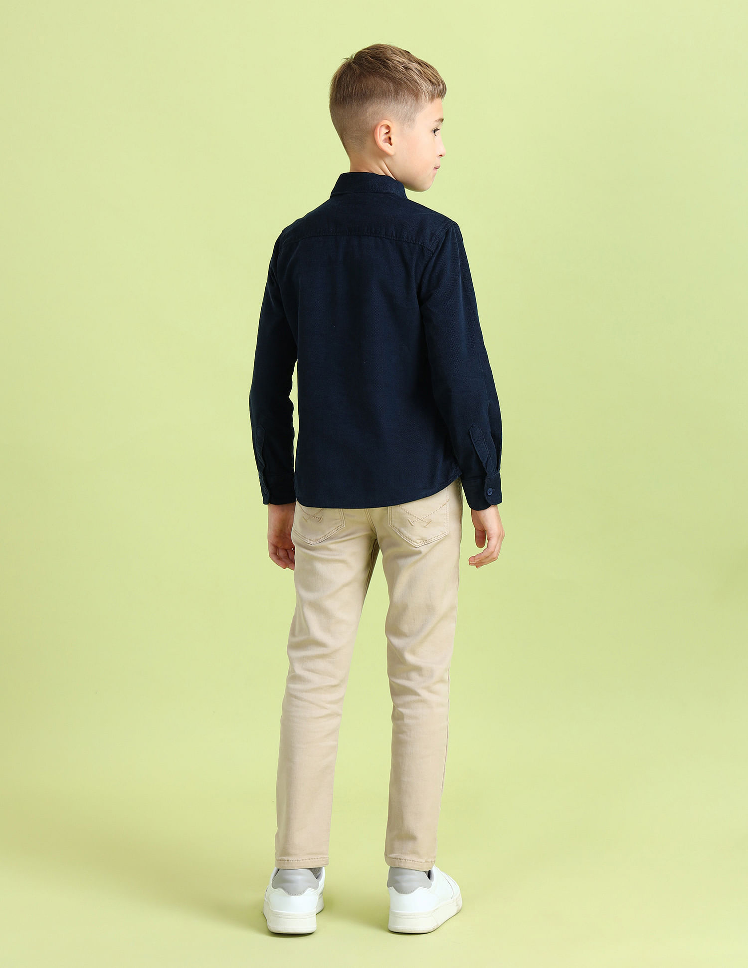 U.S. Polo Assn. Kids Boys Textured Regular Fit Shirt
