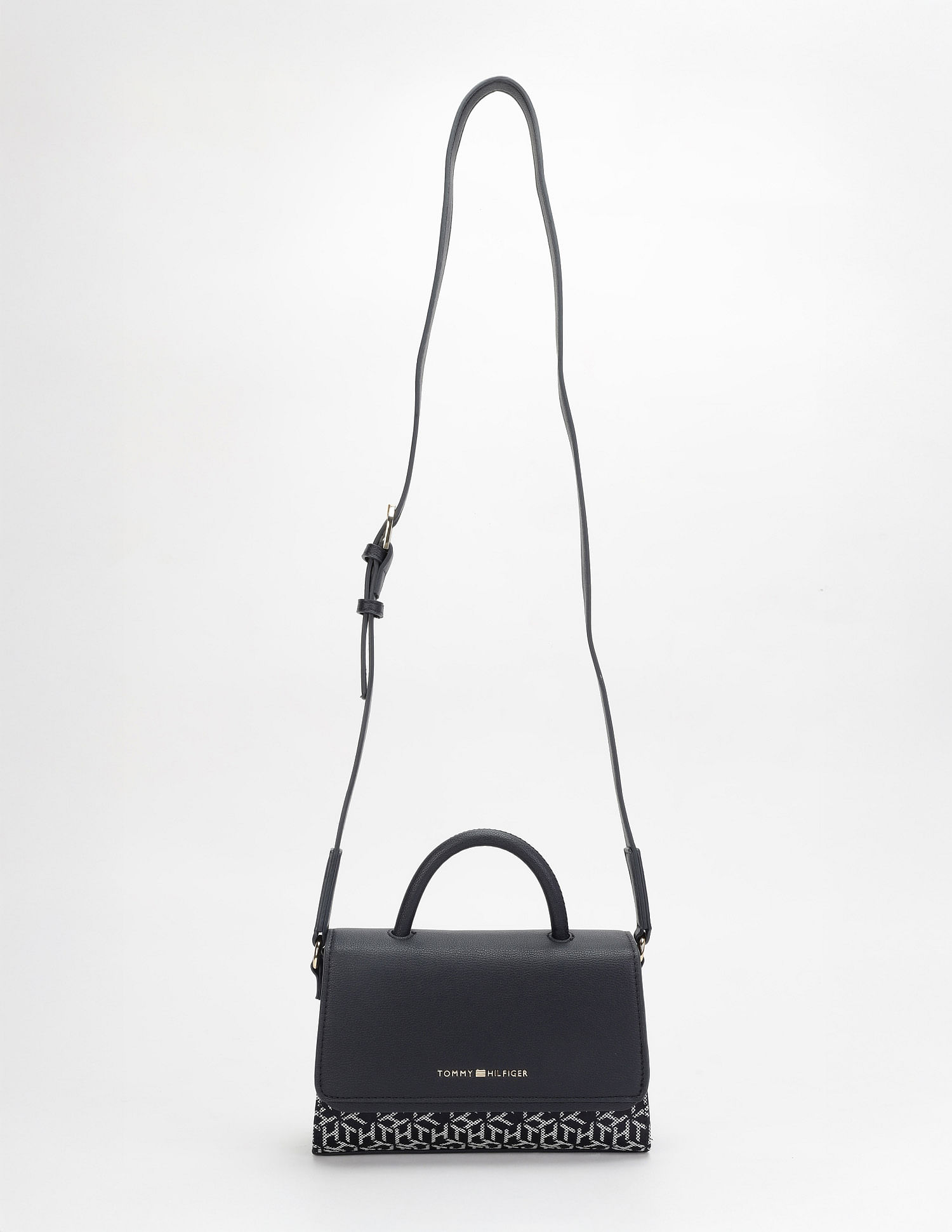 Tommy Hilfiger Logo Blue Polyester Sling Bag