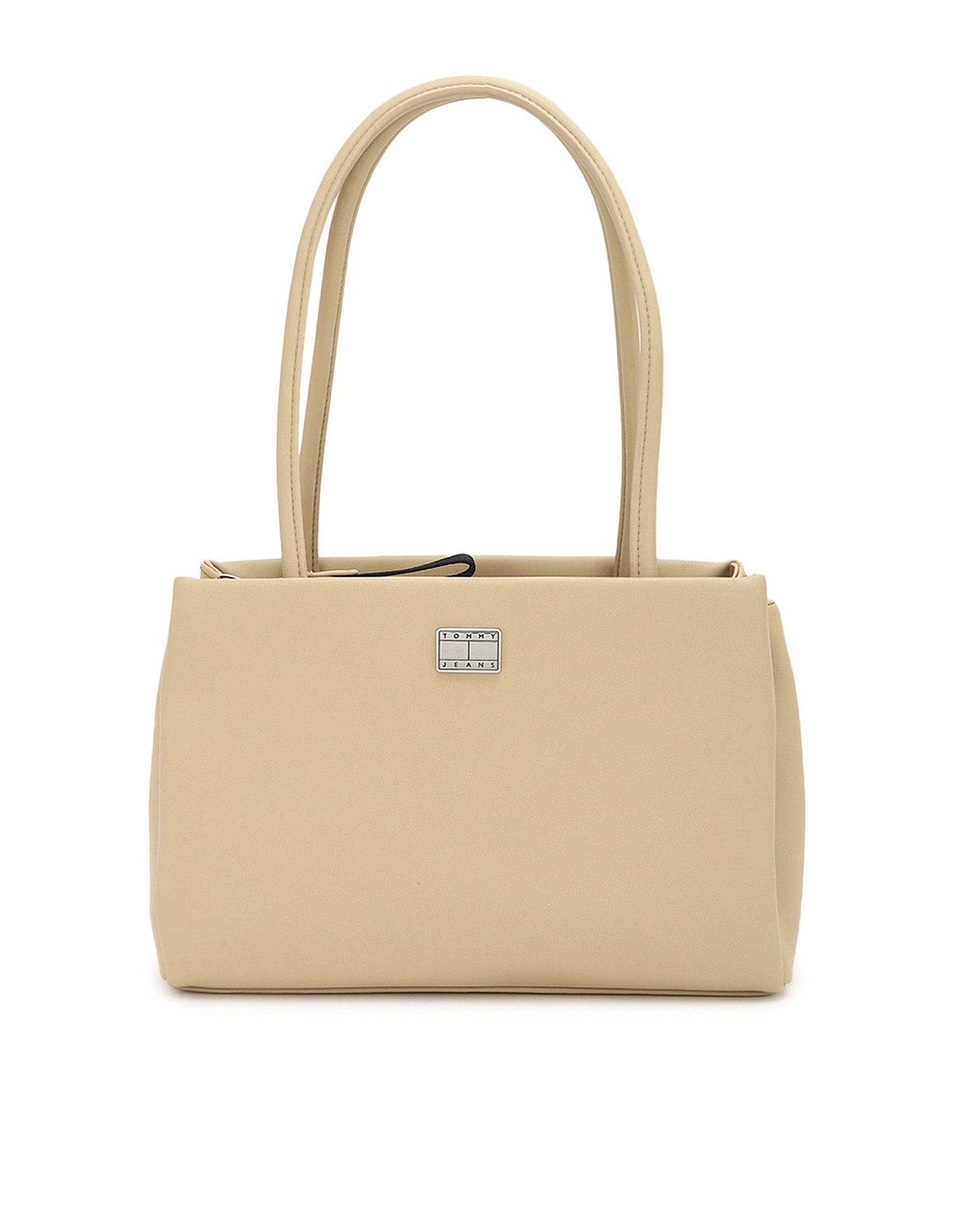 Tommy Hilfiger Solid Beige Pu Shoulder Bag