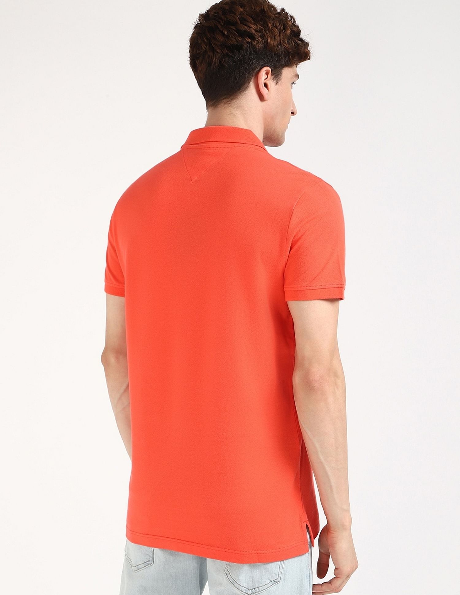 Tommy Hilfiger Solid Slim-Fit Cotton Polo Shirt
