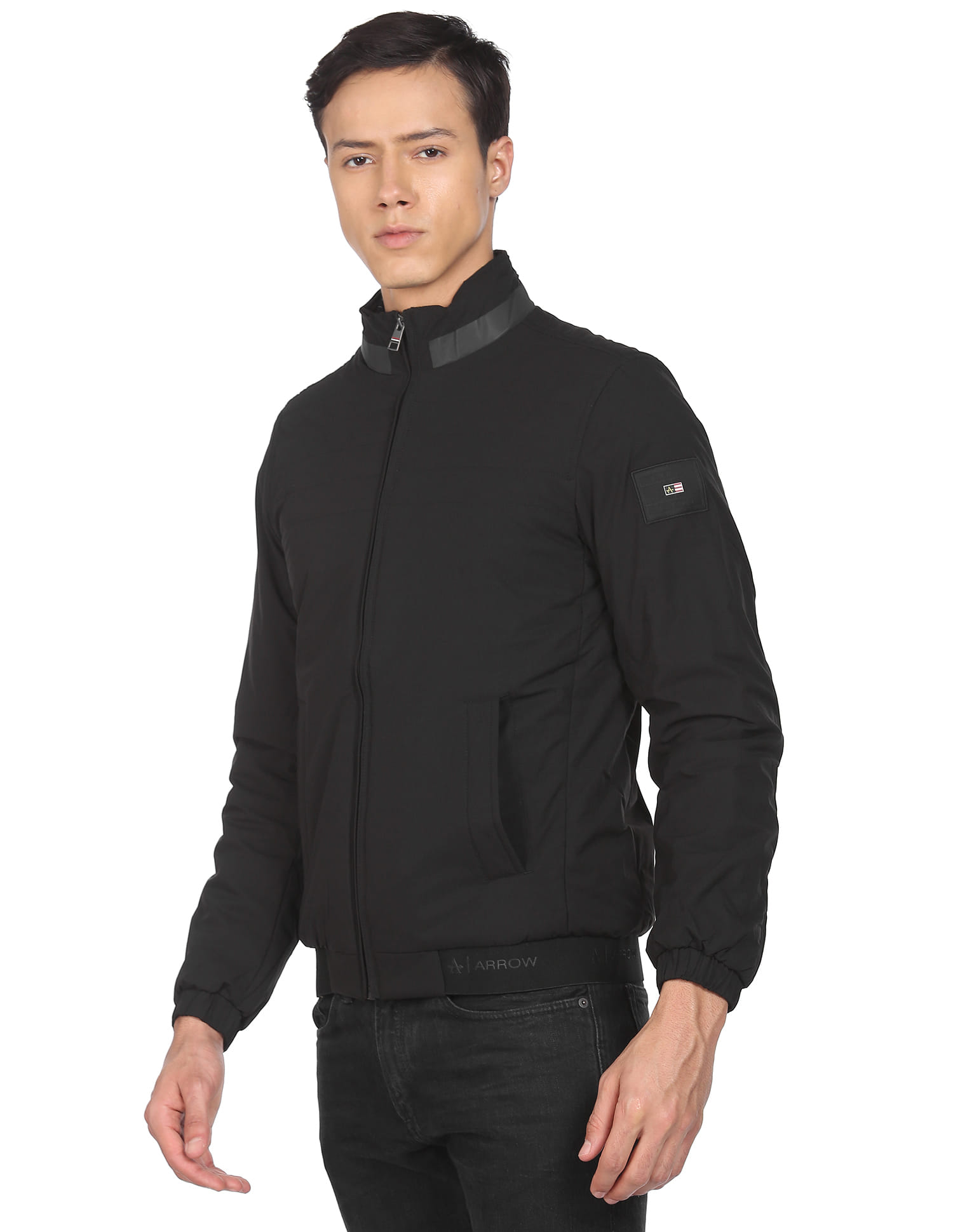 Buy Arrow Sports High Neck Water Repellent Quilted Jacket - NNNOW.com