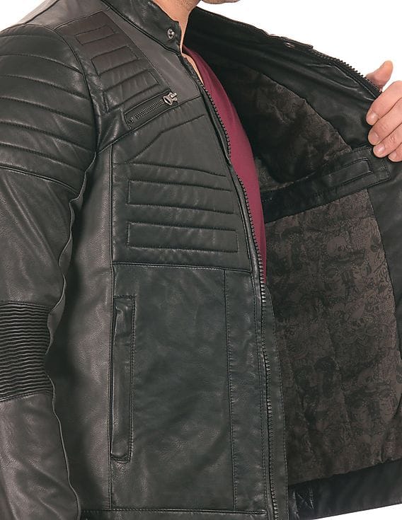 Buy Ed Hardy Men Padded Colour Blocked Biker Jacket - NNNOW.com