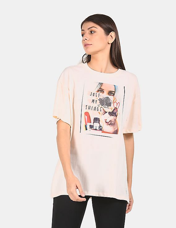 flying machine round neck t shirt