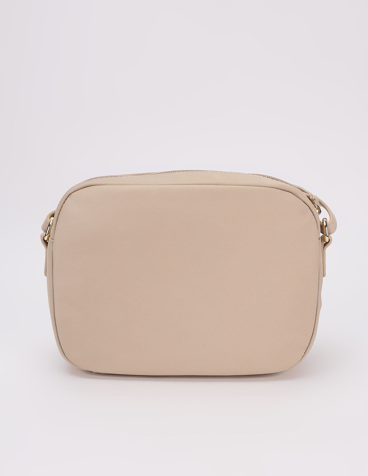 Tommy Hilfiger Solid Beige Nylon Sling Bag
