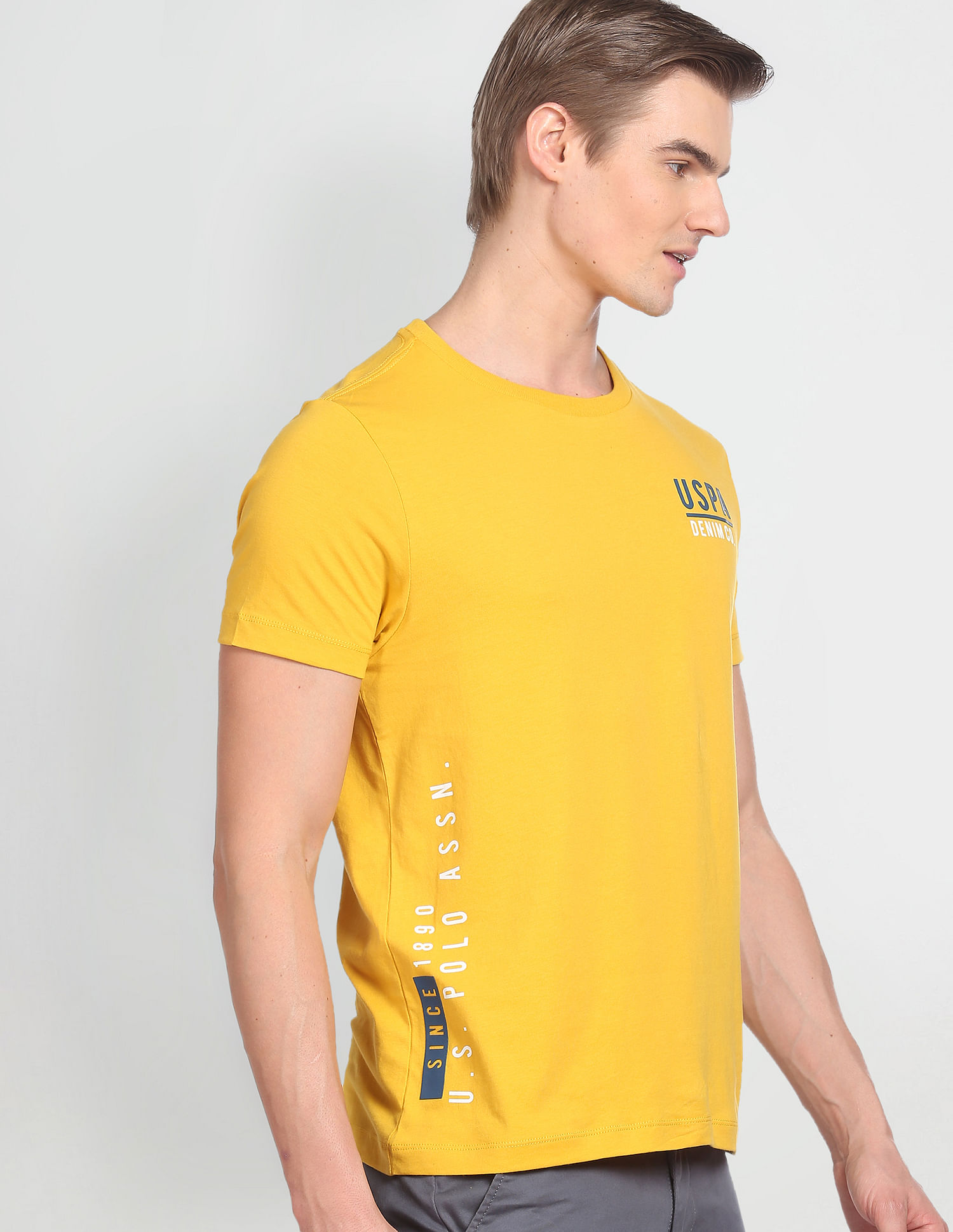 Us polo assn yellow t outlet shirt