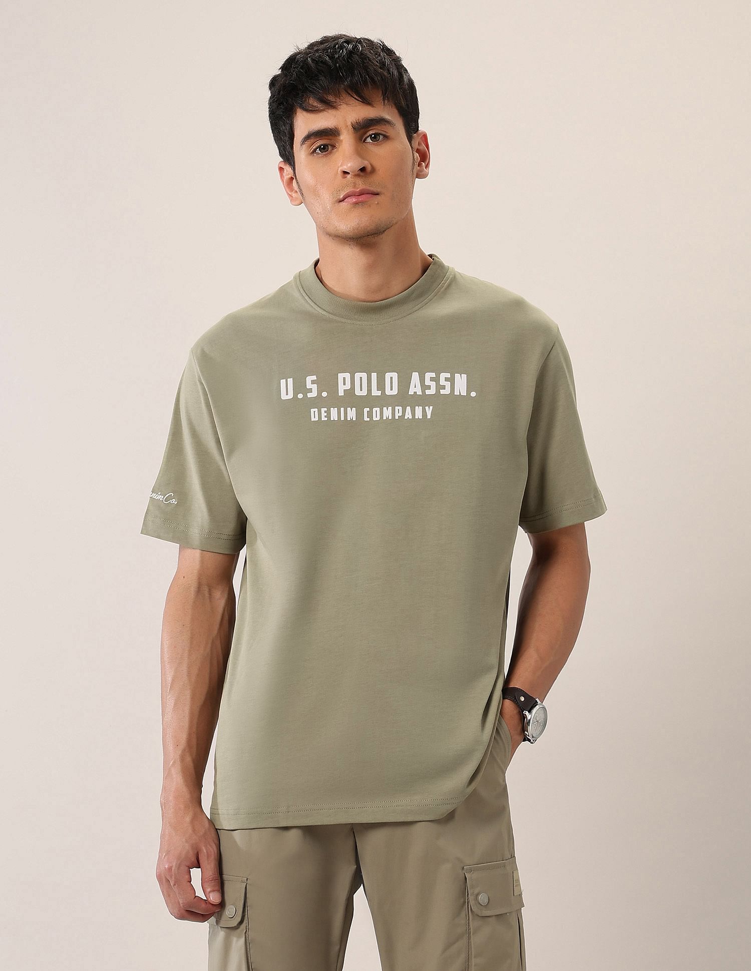 U.S. Polo Assn. Denim Co. Brand Printed Oversized Fit T-Shirt